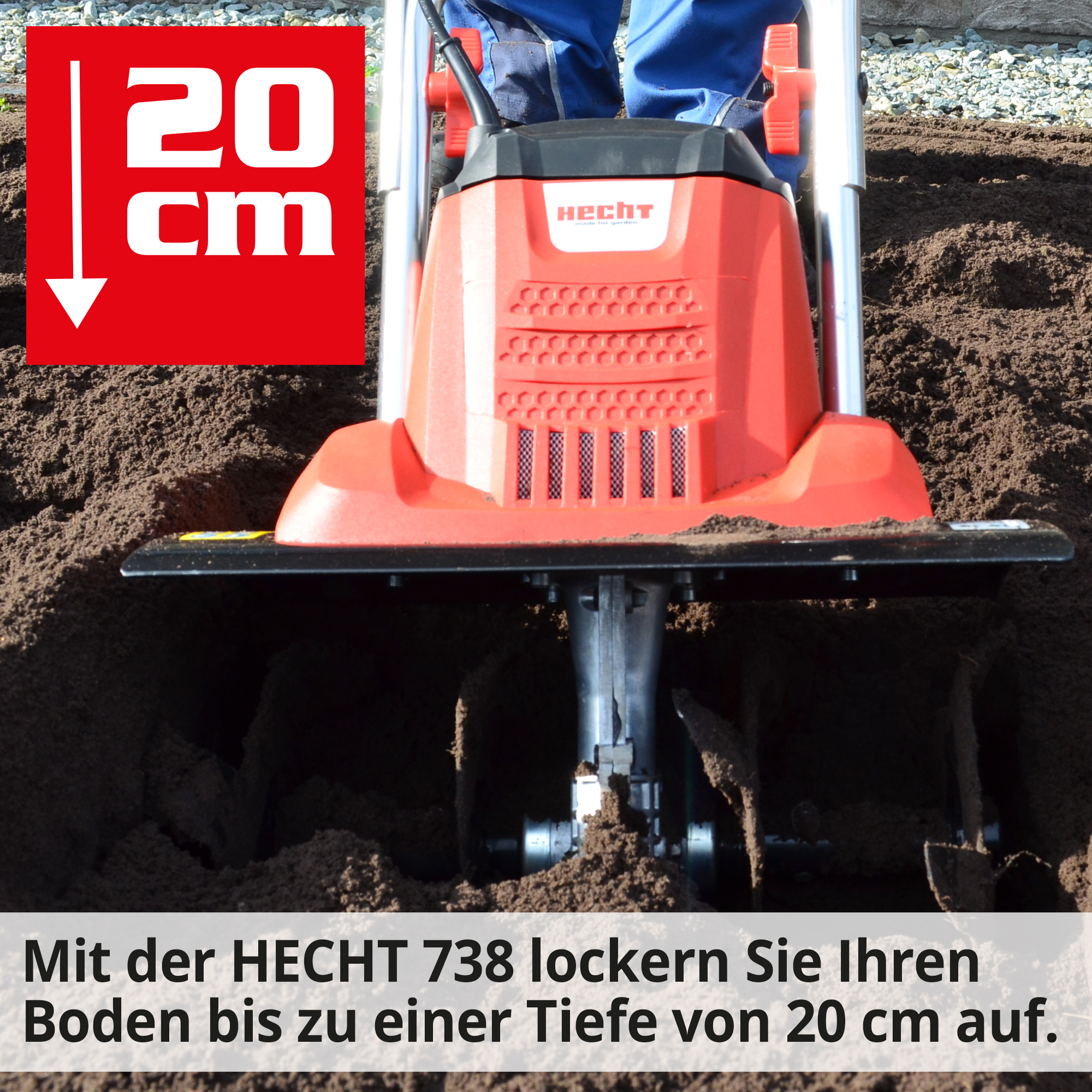 Gartenhacke; Auflockern bis 20 Zentimetern Tiefe