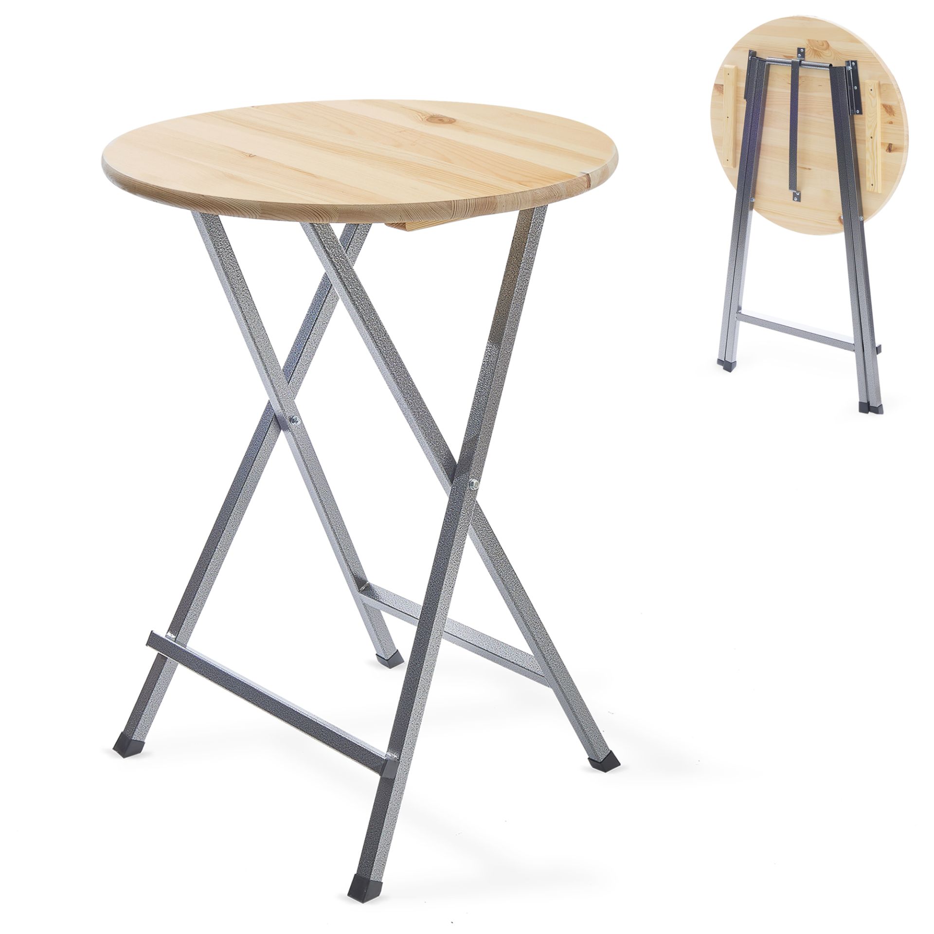 Stehtisch klappbar mit Holzplatte