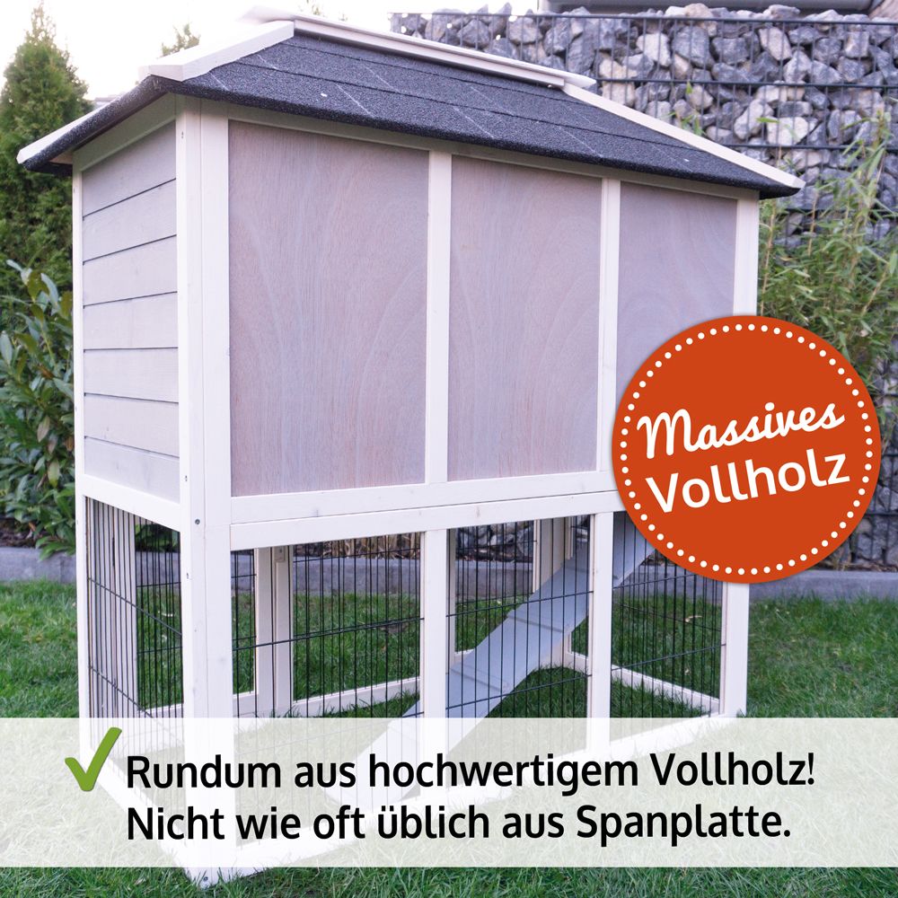 Kleintierstall zooprinz Stadtvilla mit 118 × 118 × 63 cm Gesamtmaß Kleintierstall zooprinz Stadtvilla mit 118 × 118 × 63 cm Gesamtmaß