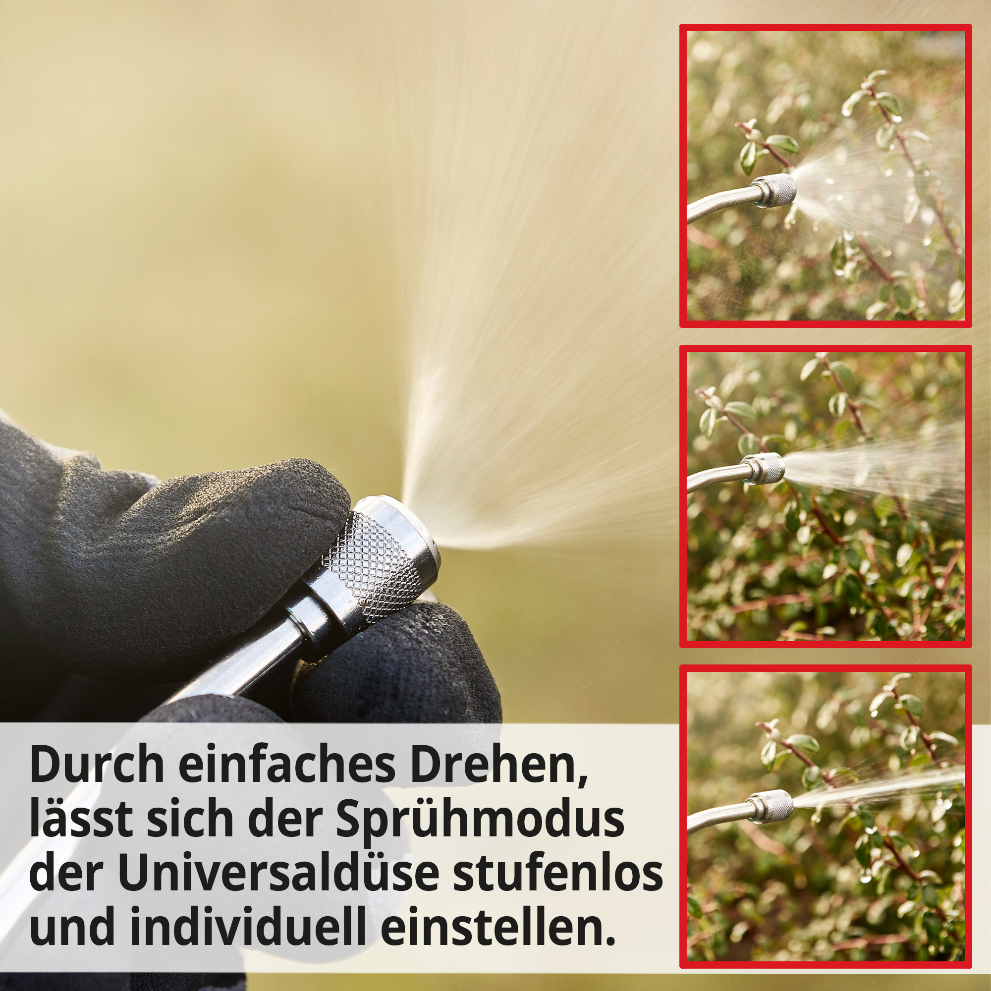 HECHT Akku Gartenspritze 4005 Akku Gartenspritze mit verstellbarem Sprühmodus 