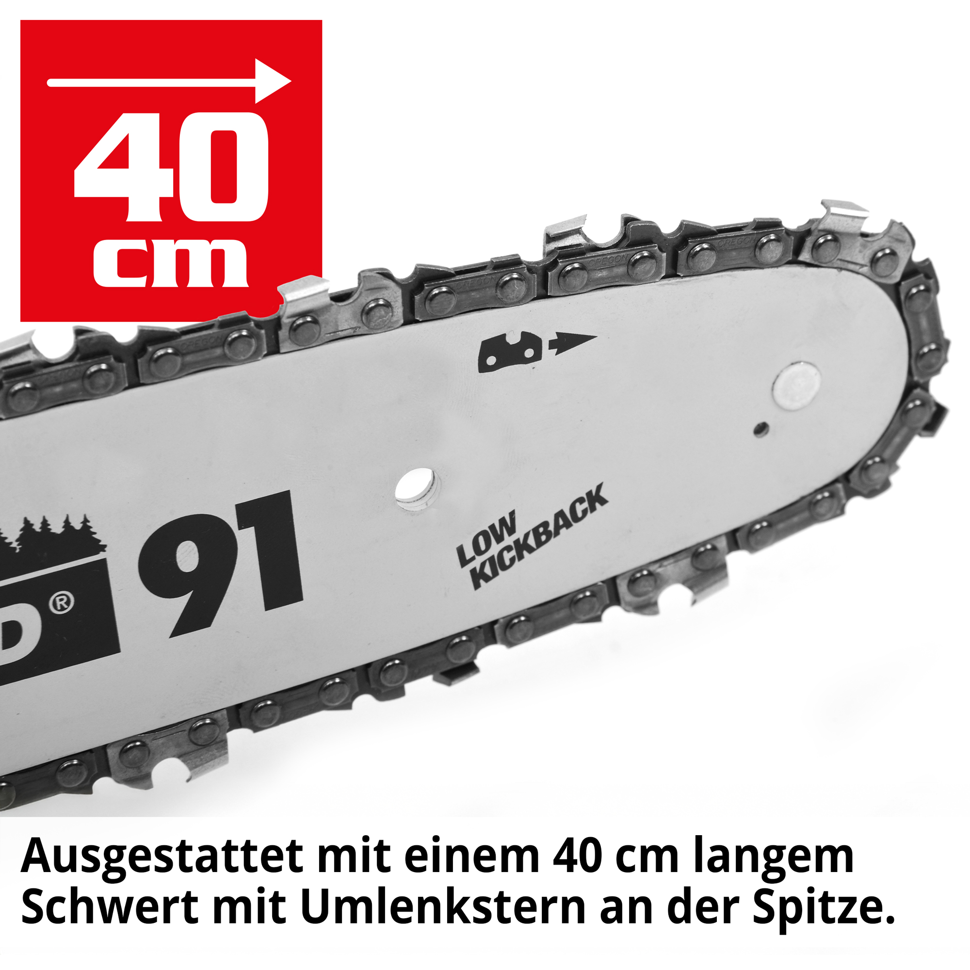 HECHT Elektro Kettensäge 2416 QT Elektro Kettensäge mit langer Kette
