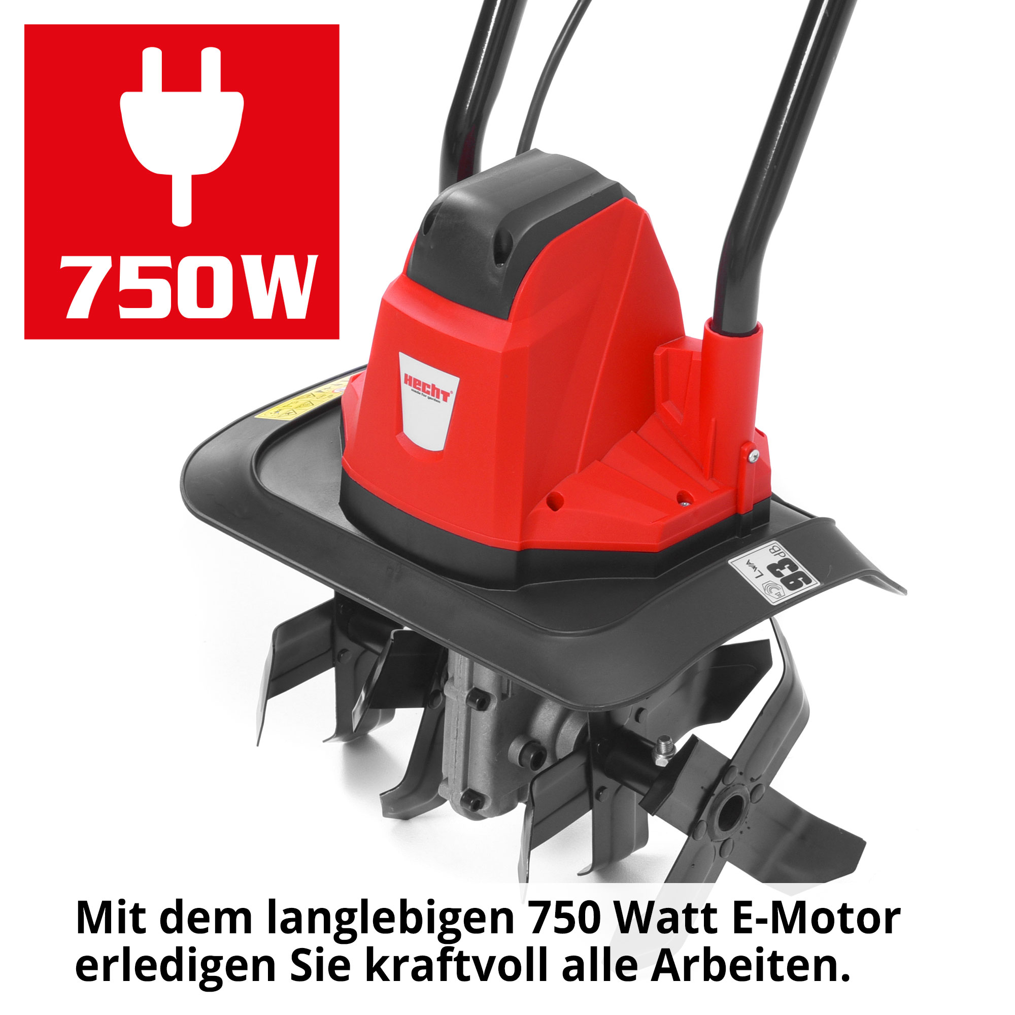 Gartenhacke; starker 750 Watt Elektro Motor