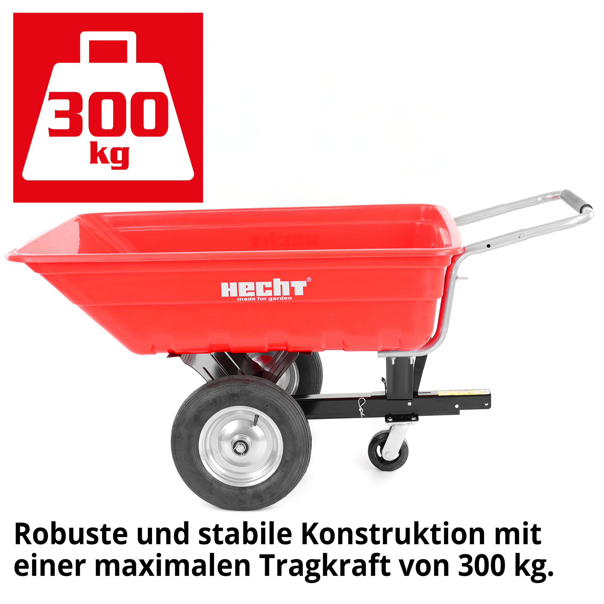 Hecht Transportwagen 53080 mit Kippfunktion und bis 300kg 