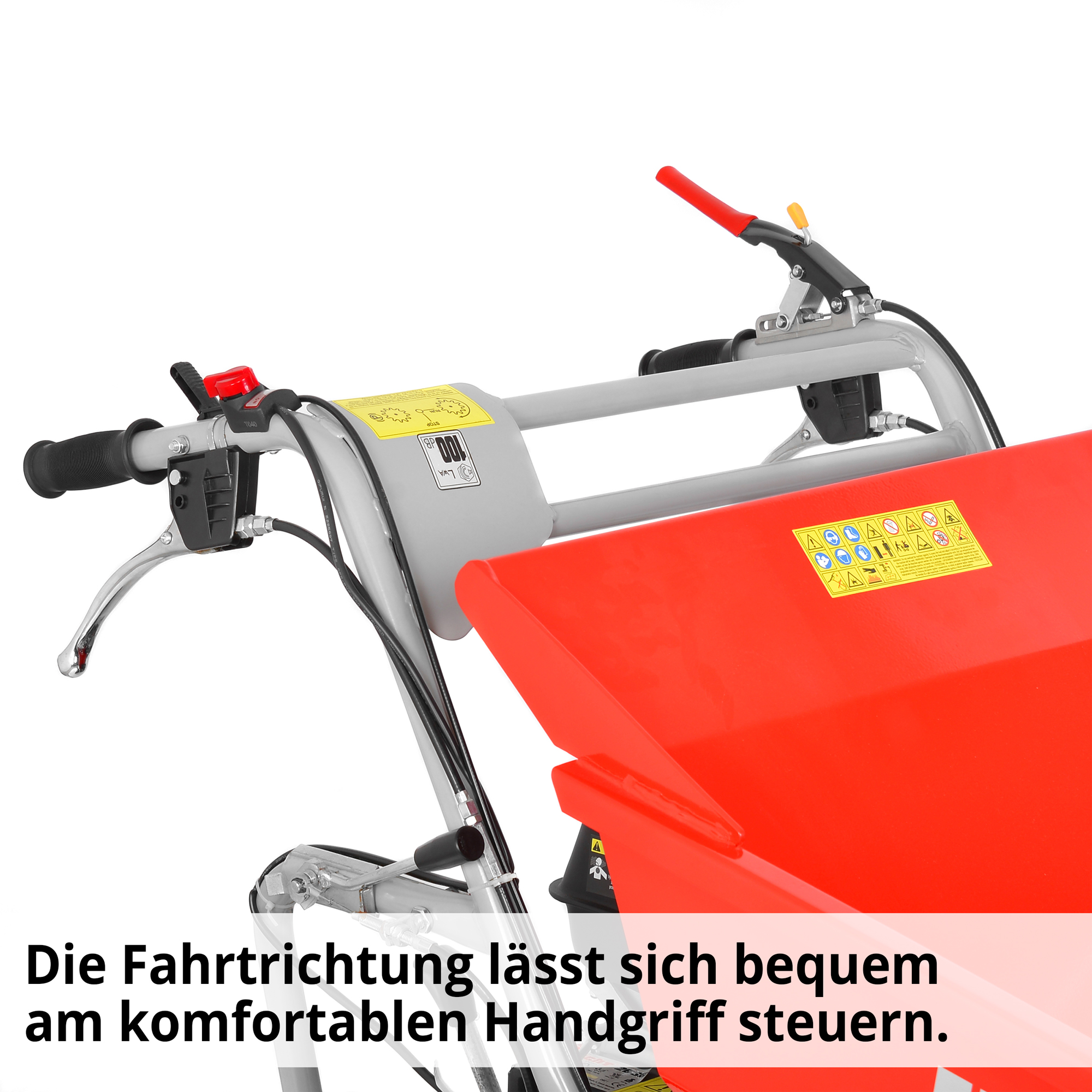 Hecht Motorschubkare ideal für unwegsames Gelände präzise Steuerung durch Handgriffe 