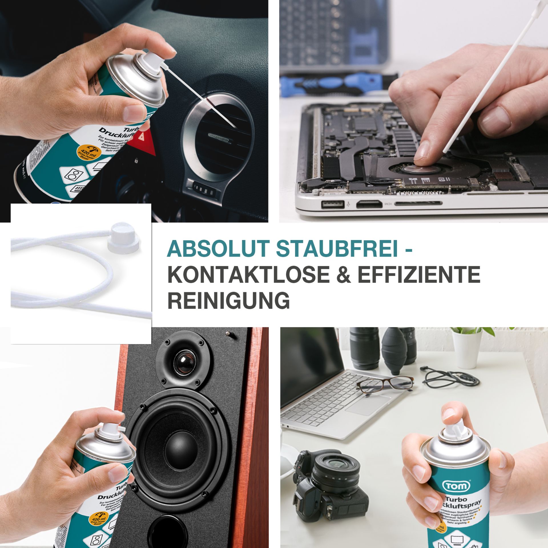 TOM Druckluftspray PS-420; kontaktlose Reinigung