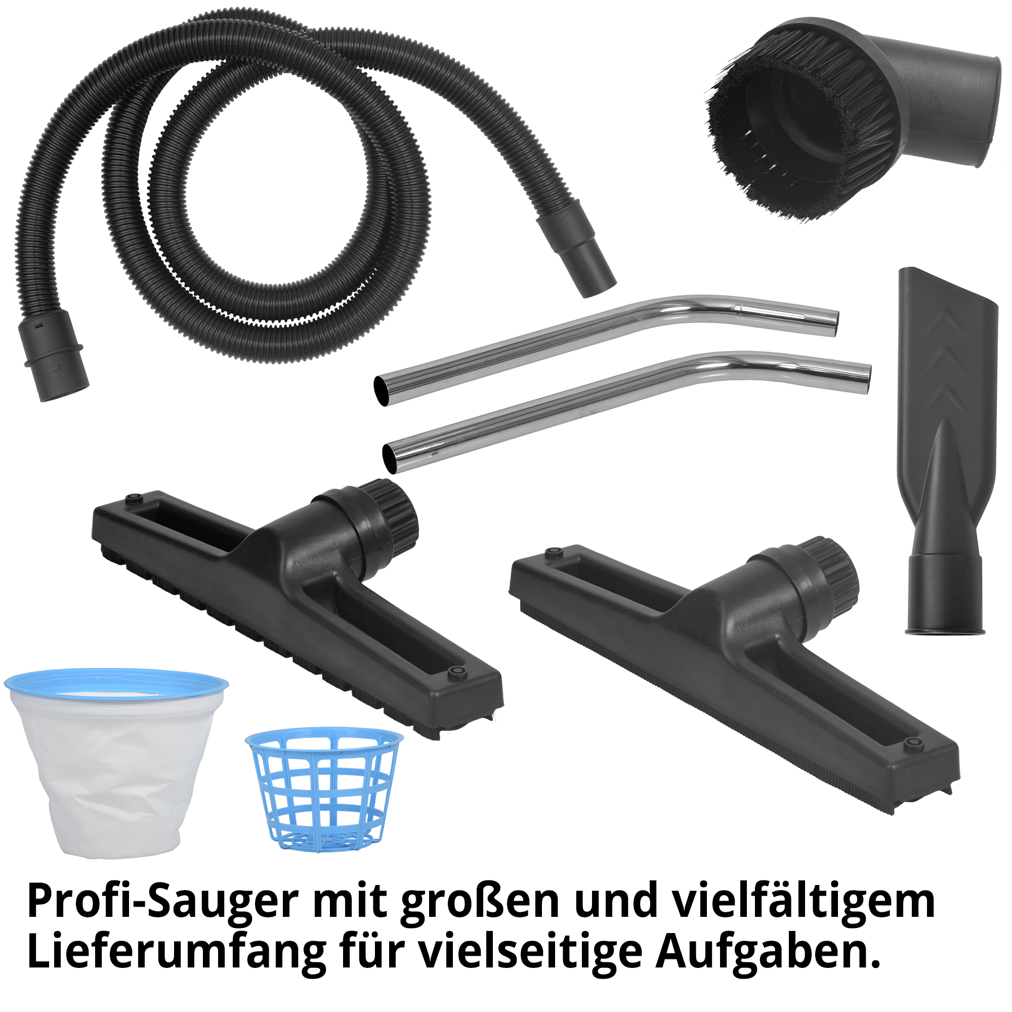HECHT 8380 Industriesauger mit großem Lieferumfang für vielseitige Aufgaben