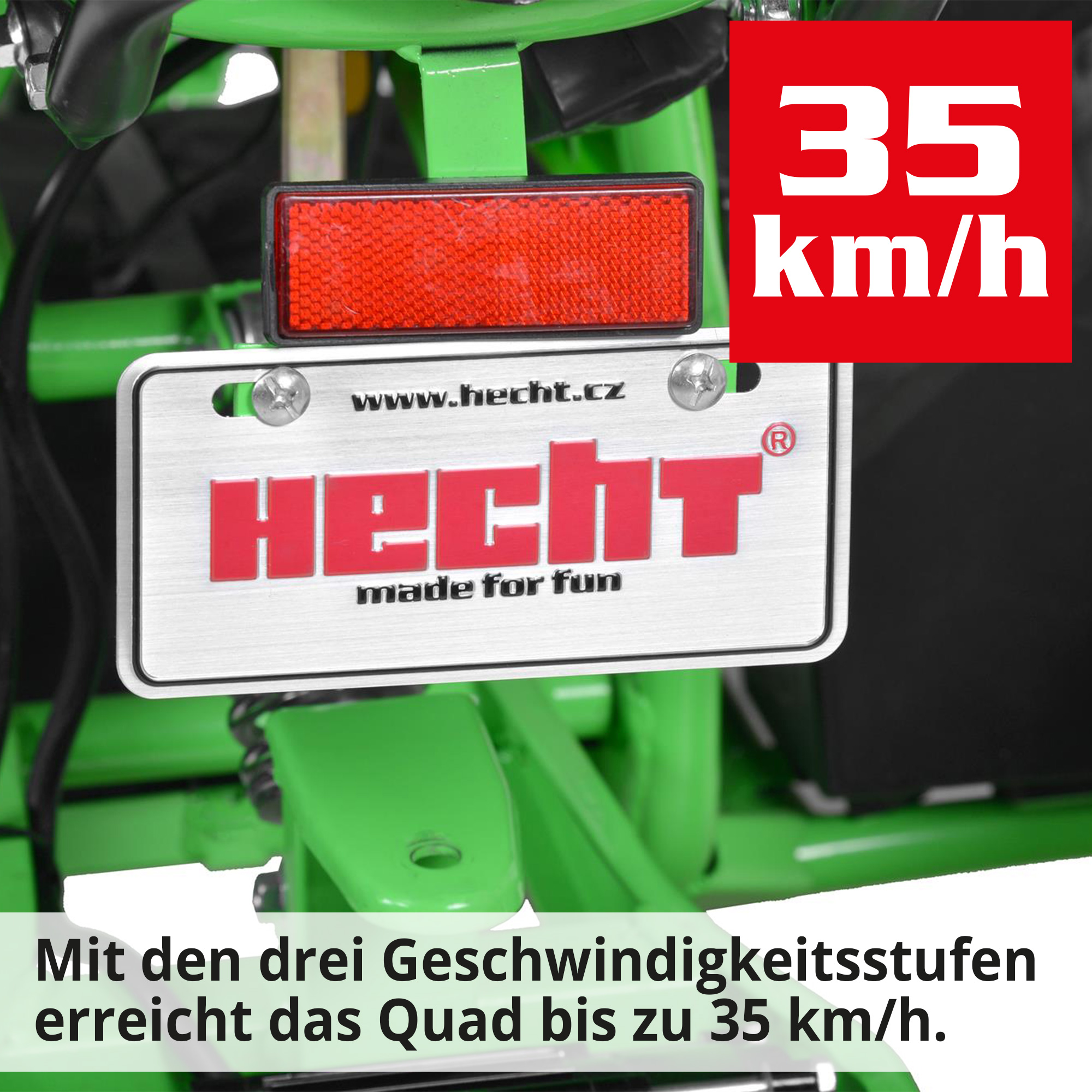 HECHT Elektro-Quad 51060 Grün  Elektro-Quad mit drei Geschwindigkeitsstufen