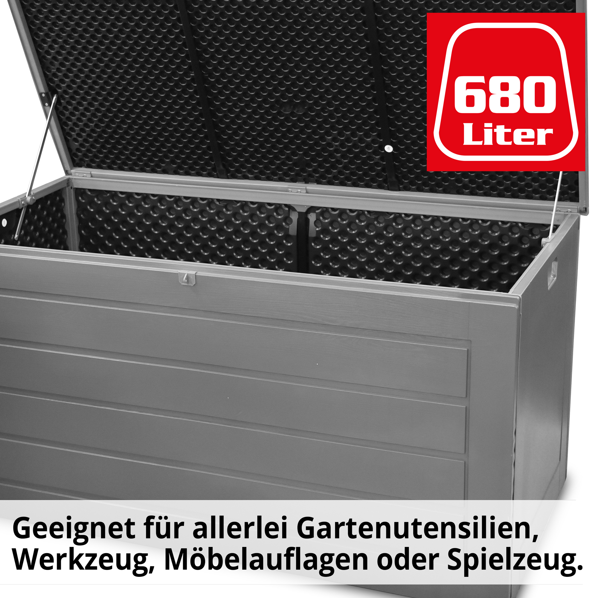 Hecht BOX XL geeignet für allerlei Gartenutensilien, Werkzeug, Möbelauflagen oder Spielzeug