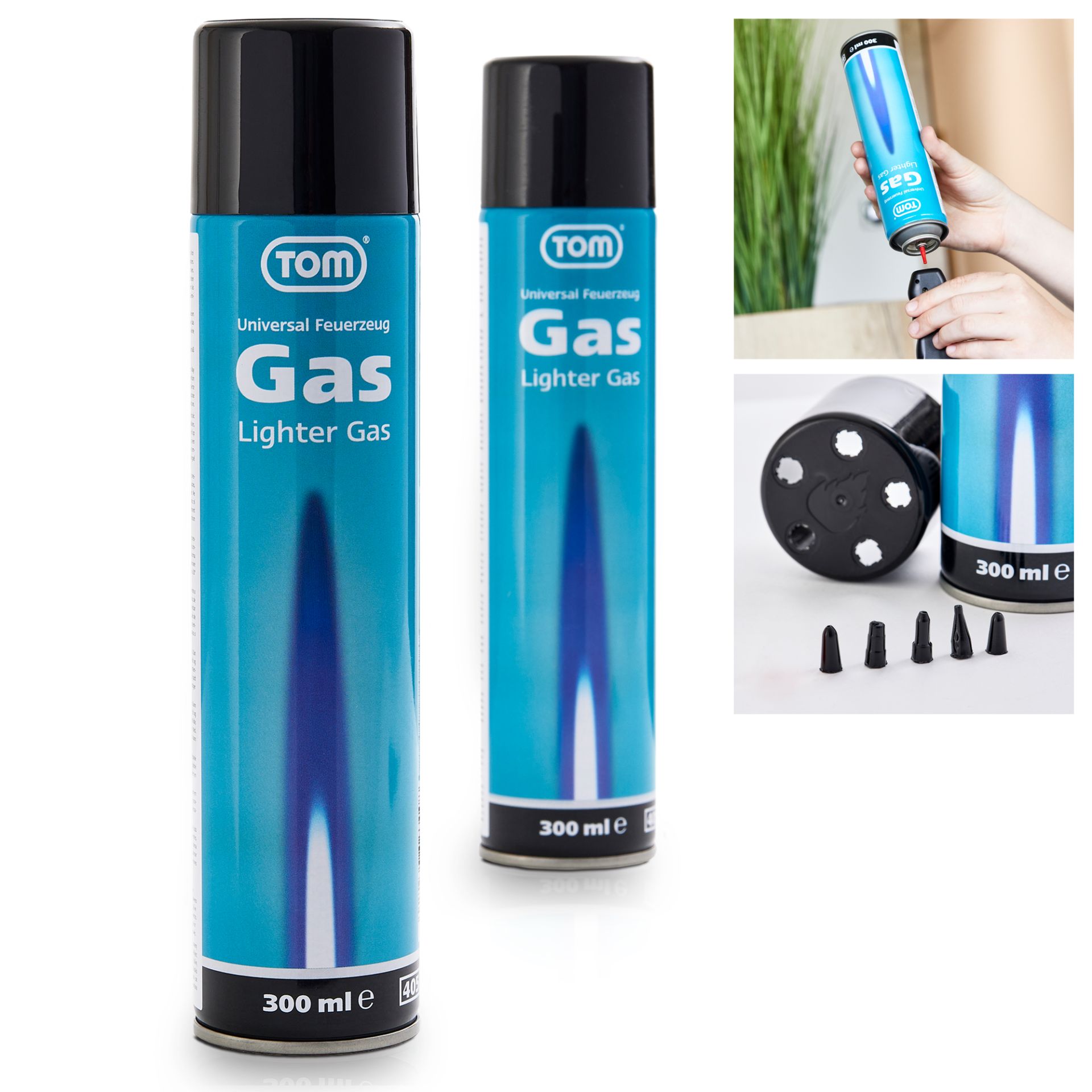 TOM LG-300 Feuerzeug Gas eignet sich ideal zum Nachfüllen aller Arten von Feuerzeugen