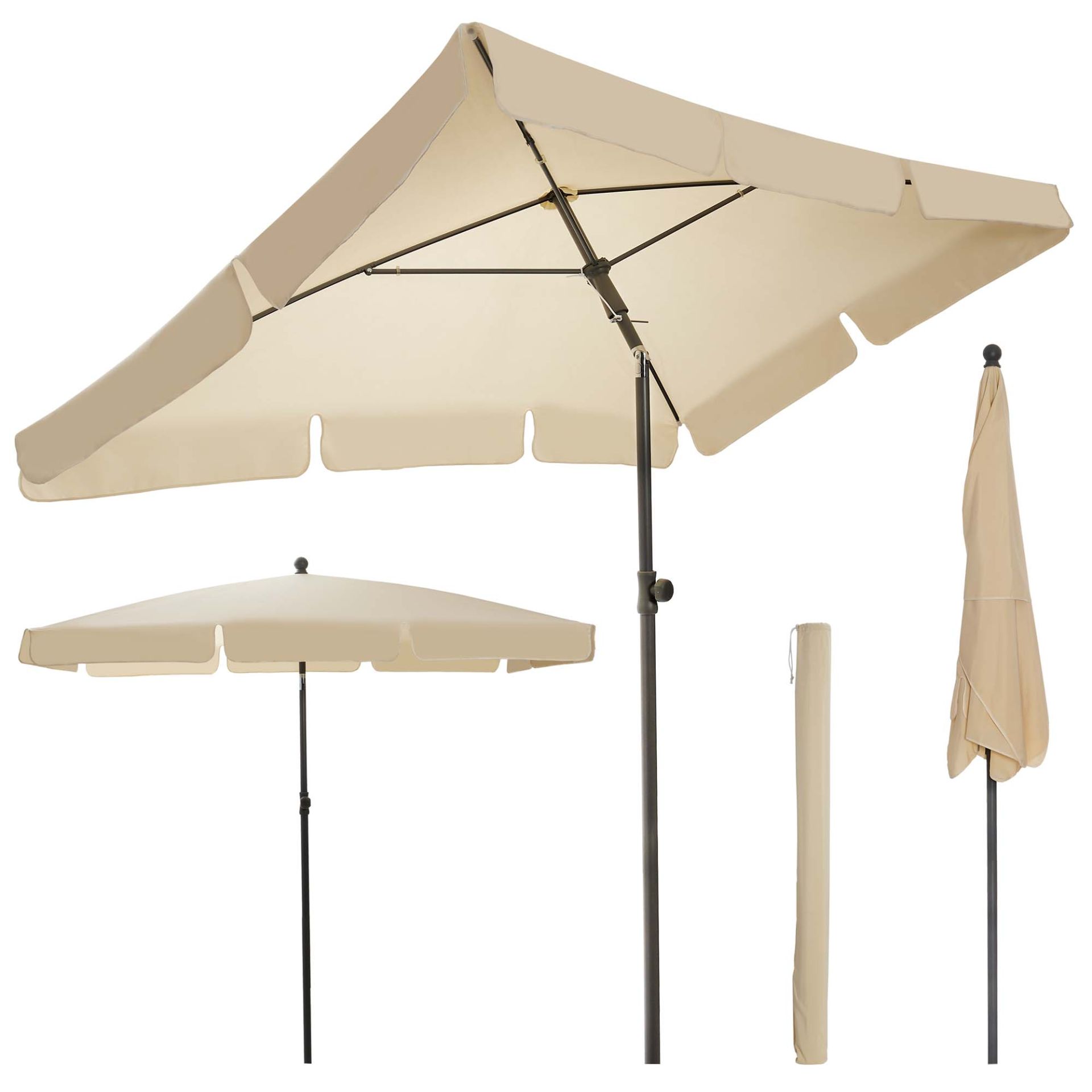 TOM Sonnenschirm SU-100 Beige; UV-Schutz 50+