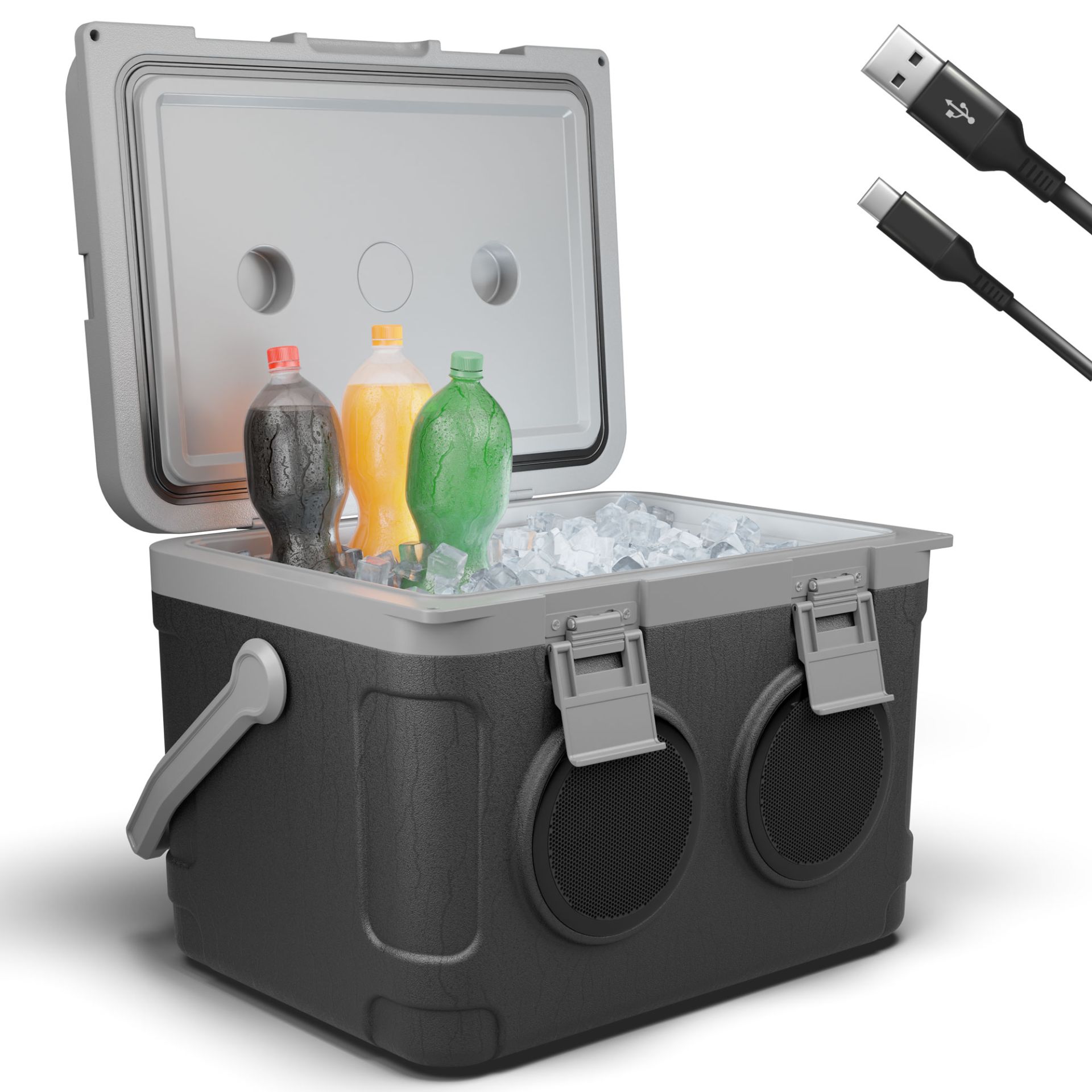 TOM Musikkühlbox CB-210 funktioniert ohne Stromanschluss auch Unterwegs