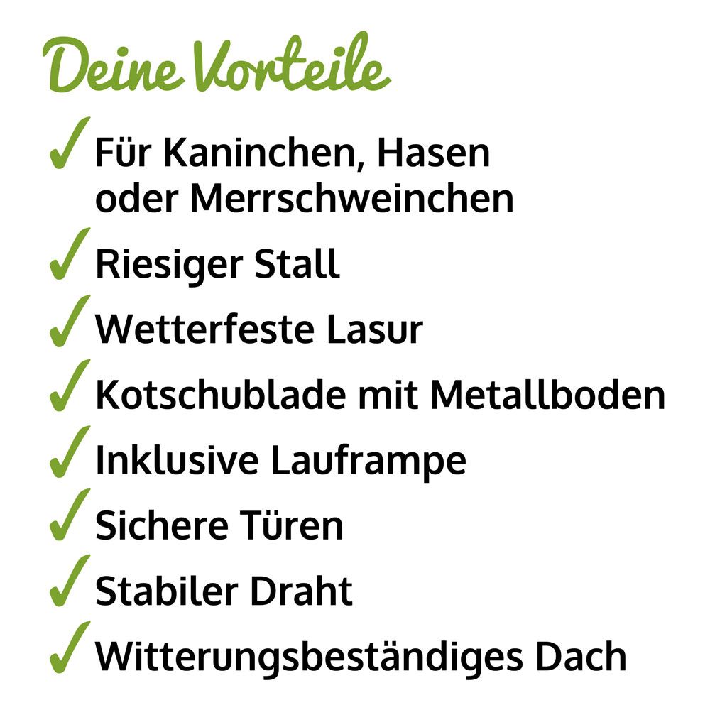 zooprinz Hasenstall König XXL Vorteile zooprinz Hasenstall König XXL Vorteile