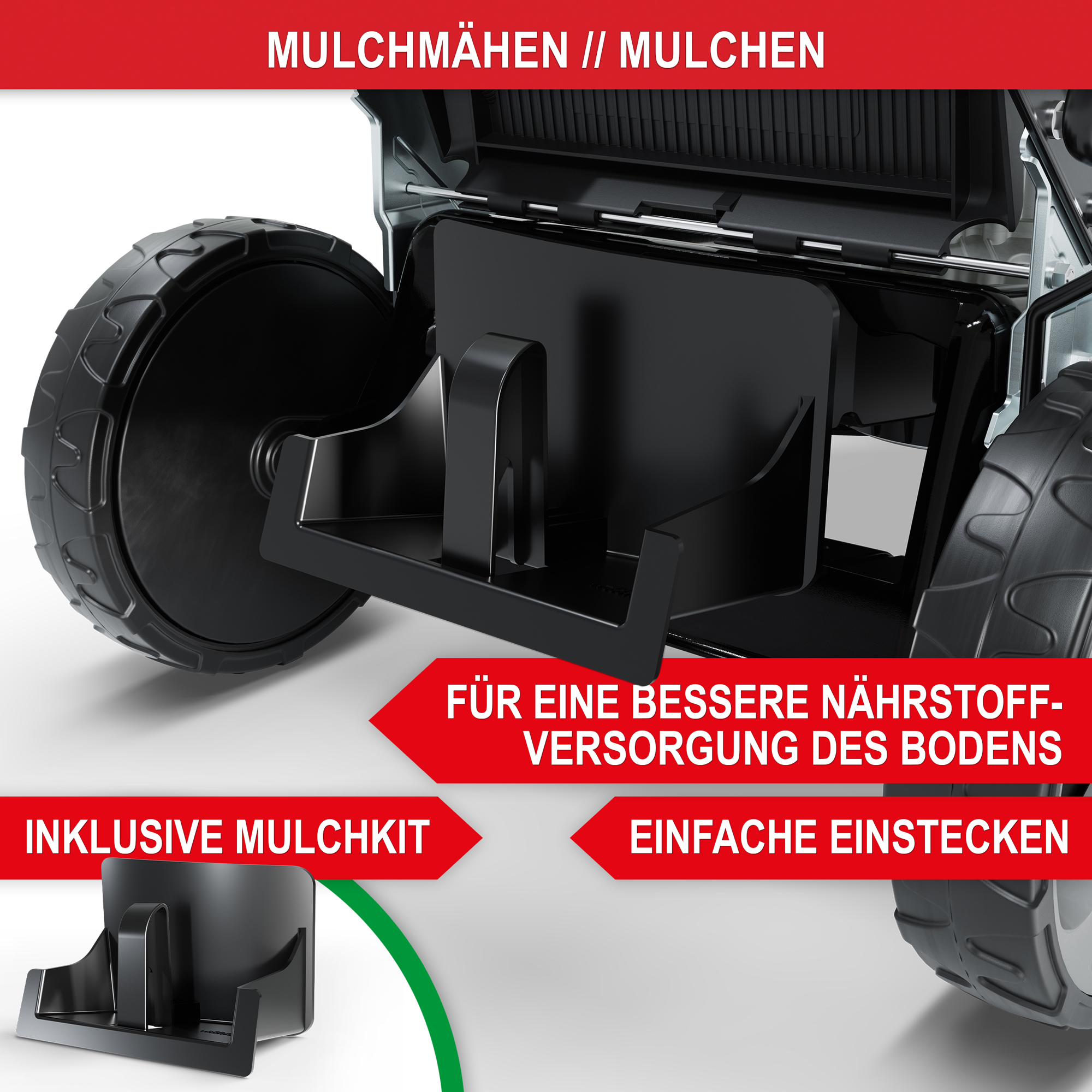 Rasenmäher Benzin TXC-3651 - Mulchmähen; Mulchen; für eine bessere Nährstoffversorgung des Bodens; einfac