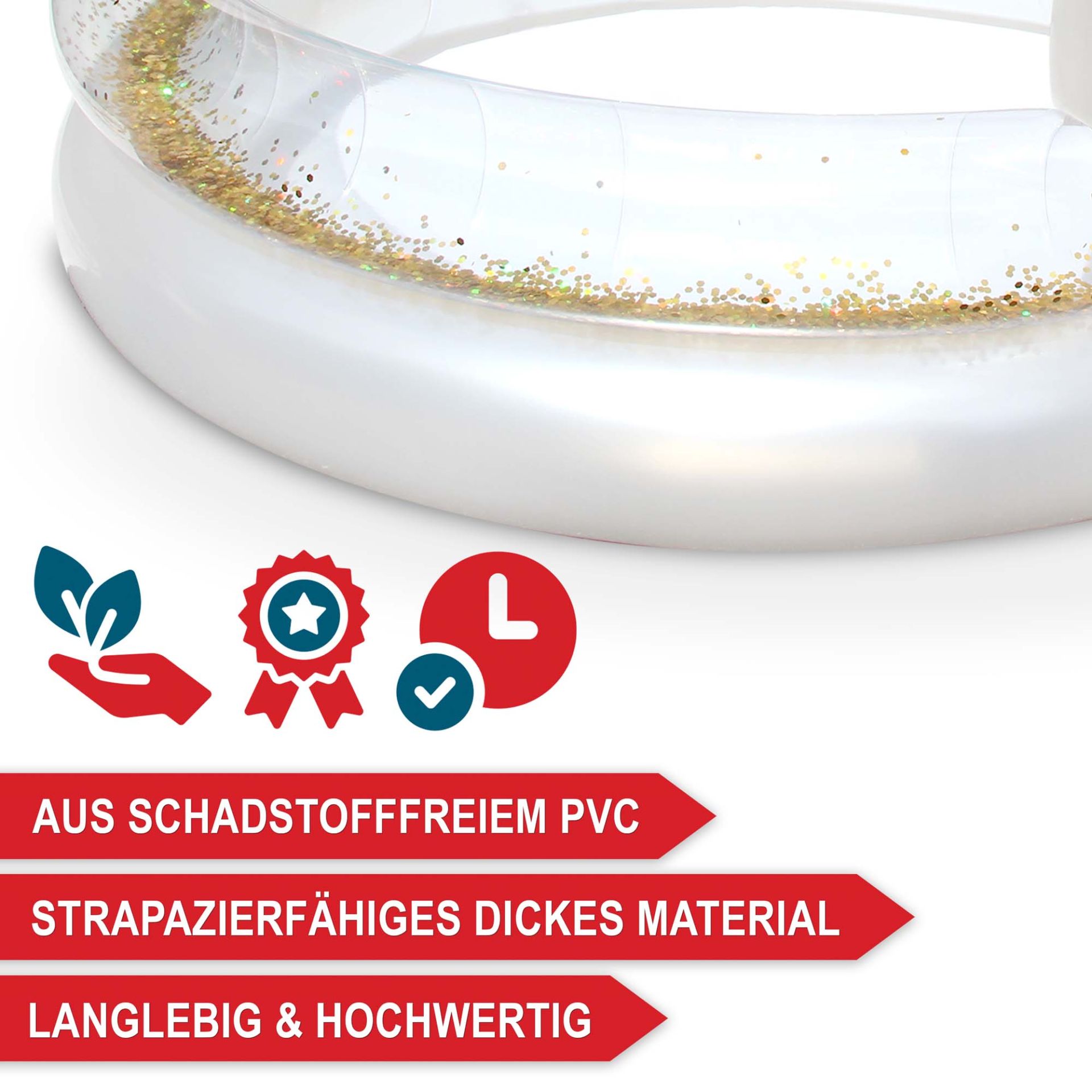 Planschbecken Einhorn - Schadstofffreiem PVC, strapazierfähiges dickes Material, langlebig und hochwertig