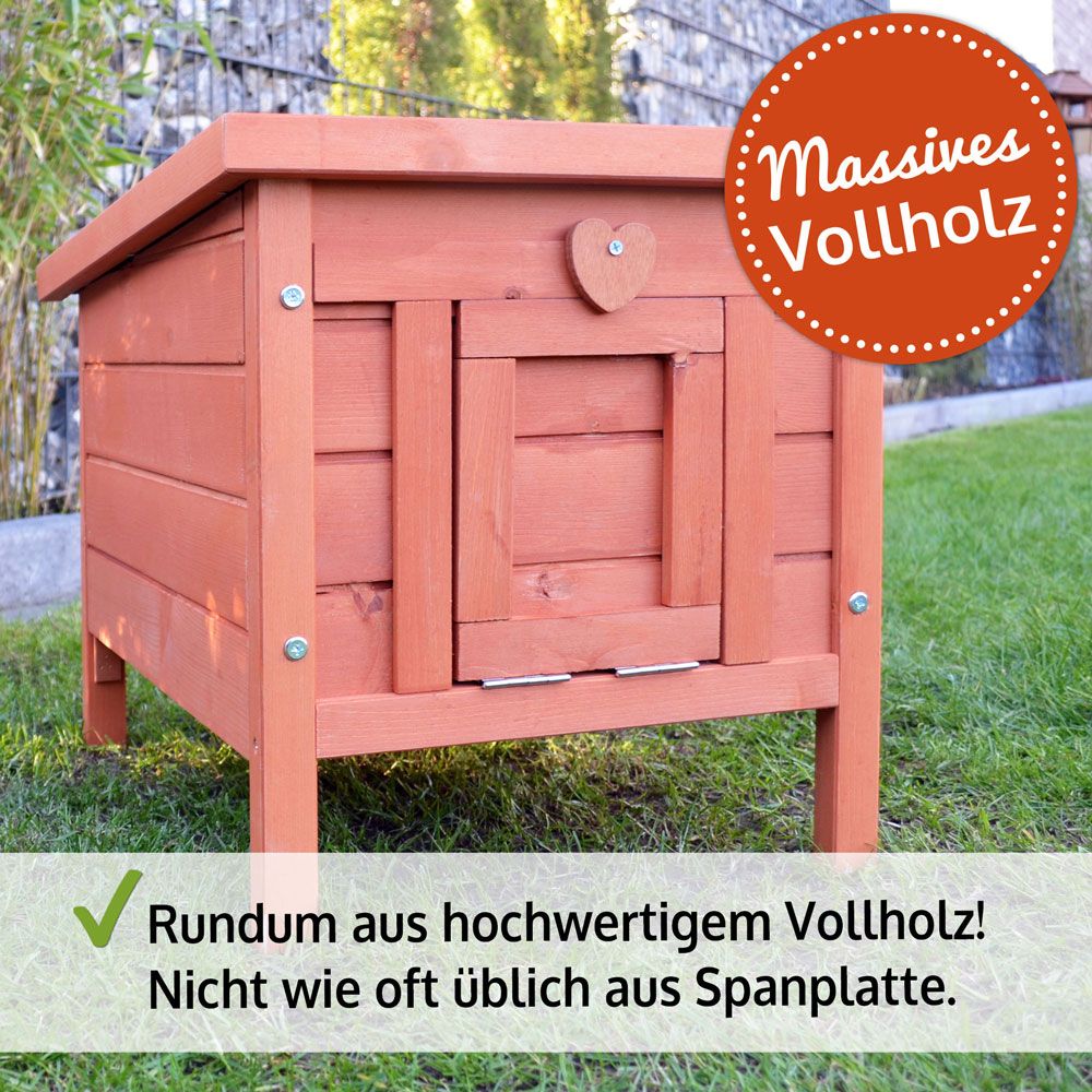 zooprinz Hasenstall Mini HausKleintierstall aus massivem Vollholz