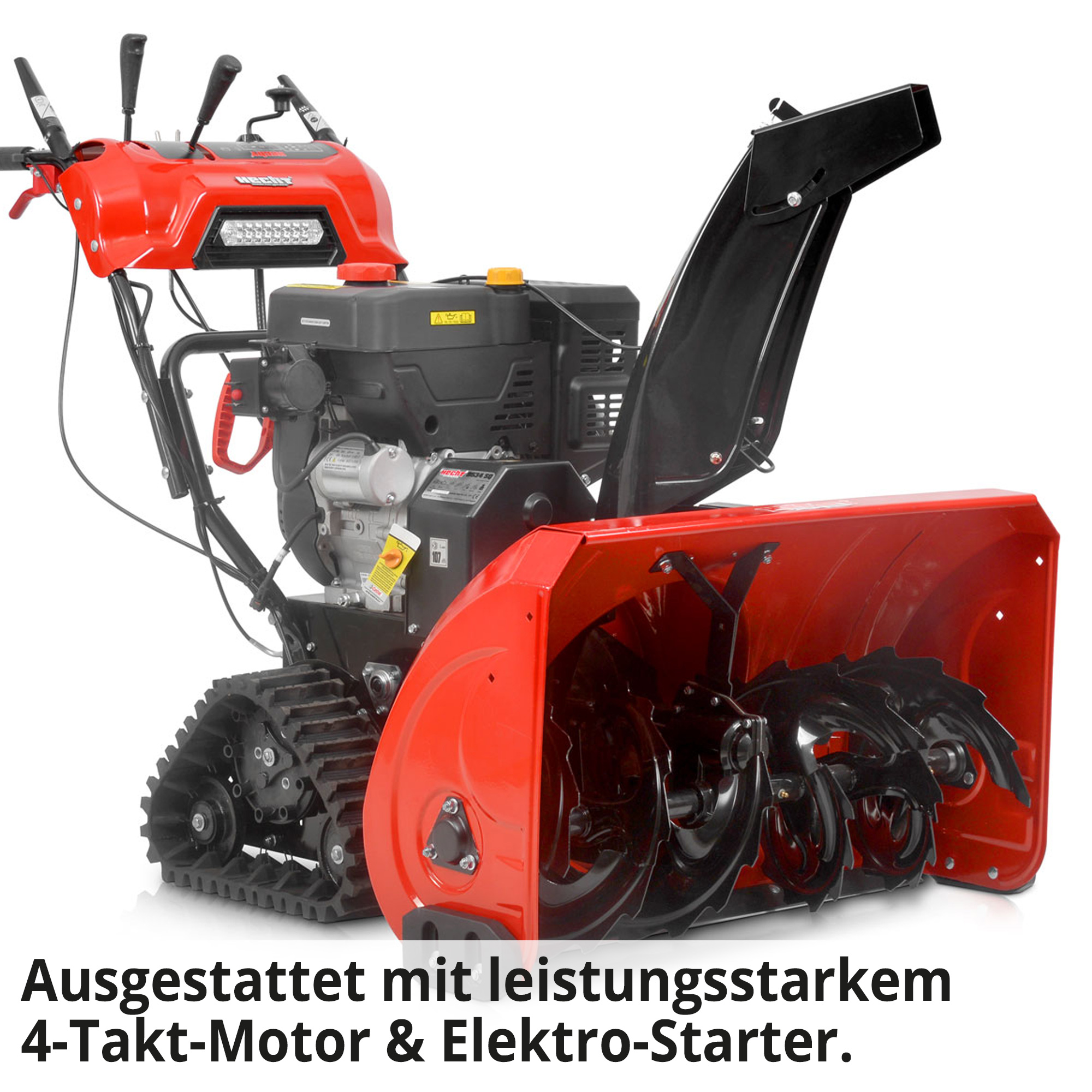 Hecht Benzin-Schneefräse 95344 SQ mit starkem 4-Takt Motor und E-Start