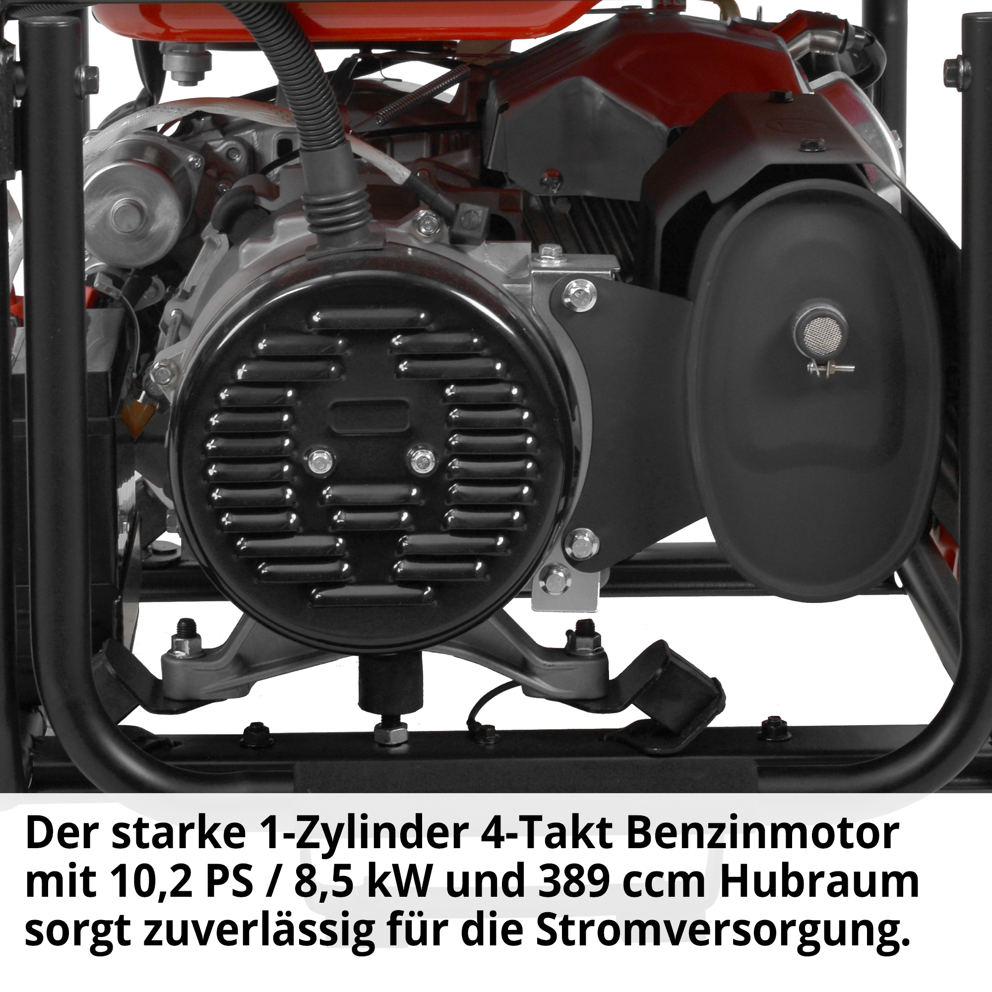 Stromgenerator; Starker Benzinmotor mit 10,2 PS / 8,5 kW
