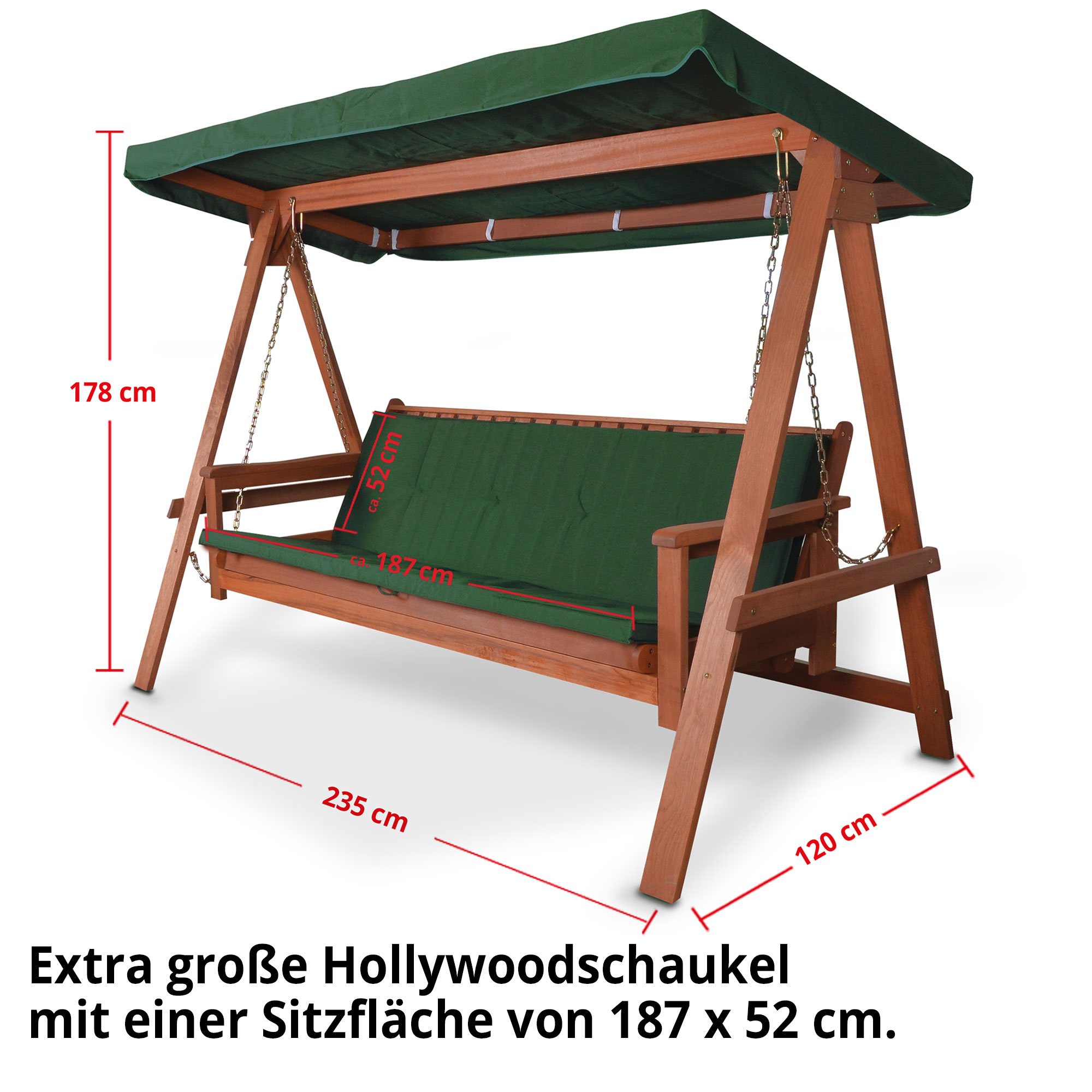 Baharu Lux; 235 x 120 x 178 Zentimeter; Sitzfläche: 187 x 52 Zentimeter Baharu Lux; 235 x 120 x 178 Zentimeter; Sitzfläche: 187 x 52 Zentimeter