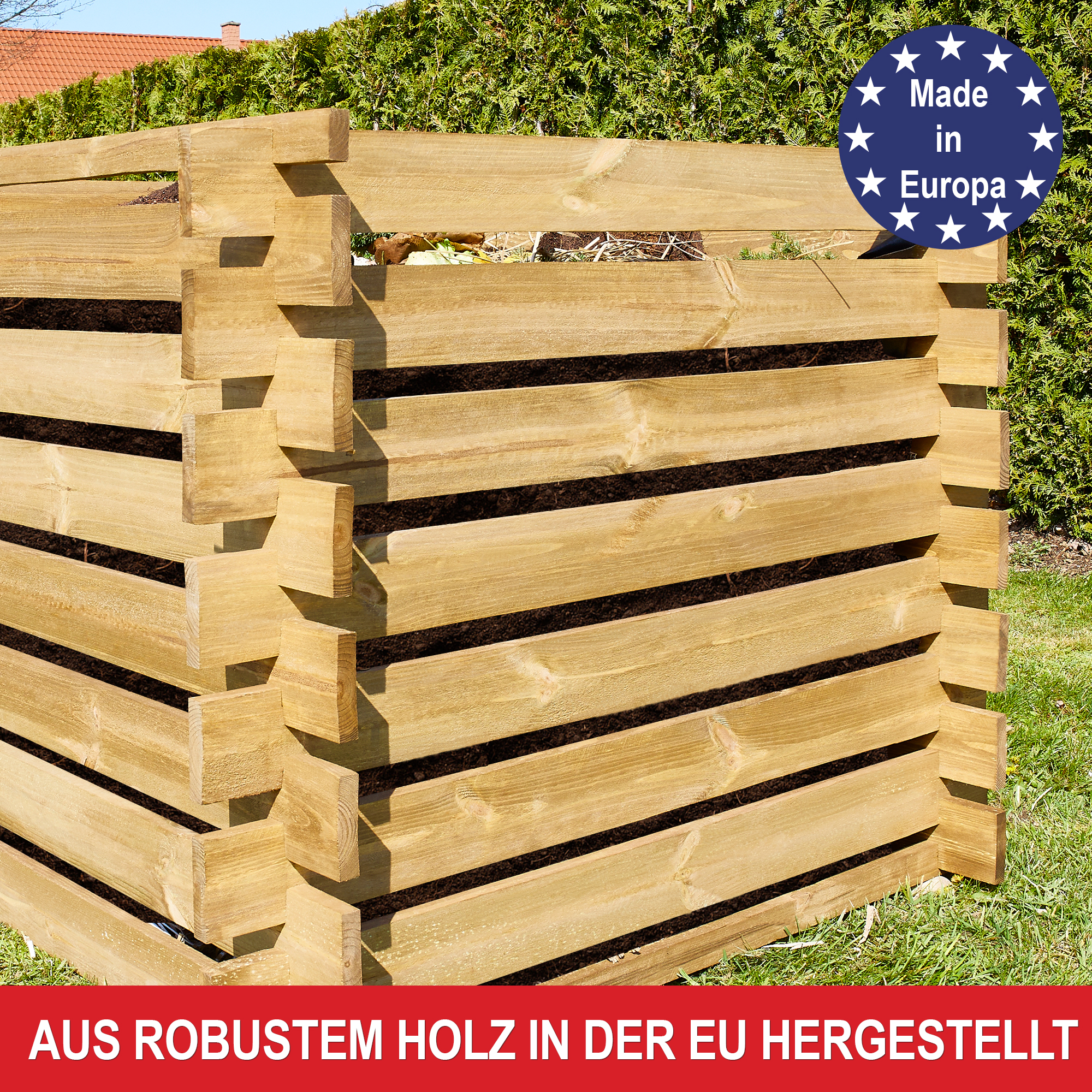 Komposter Holz - Aus Premium Holz  hergestellt in  Europa