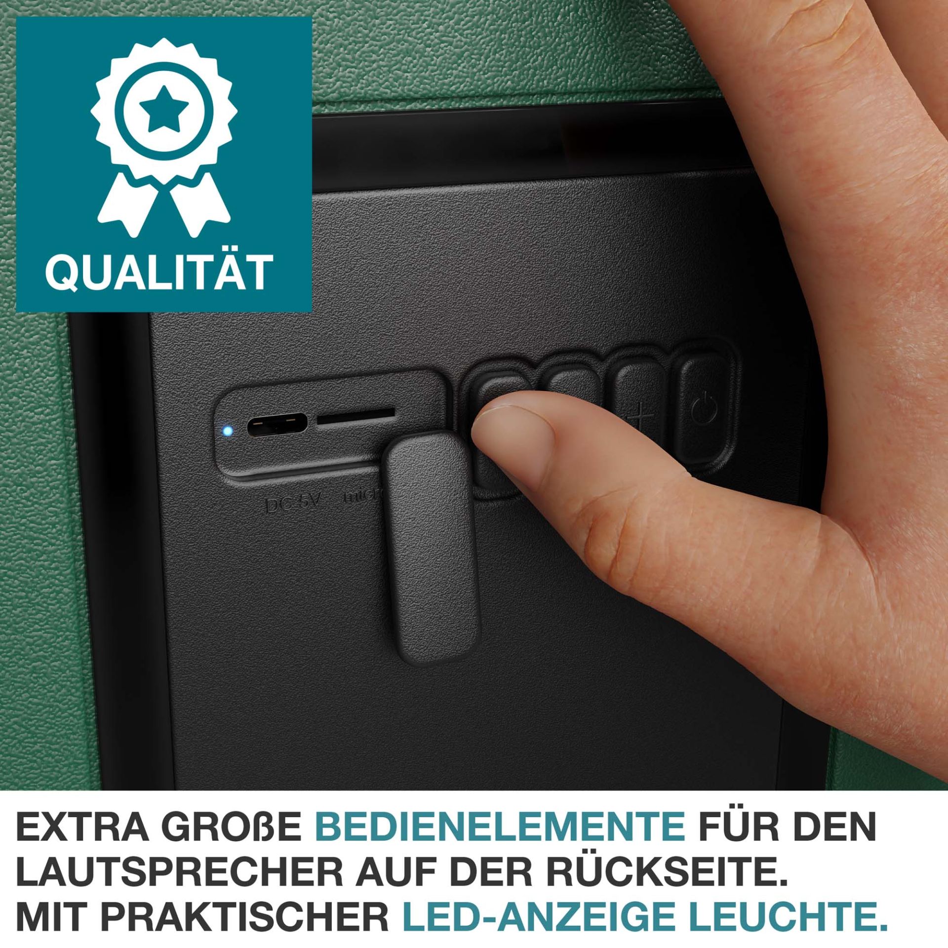 TOM Musikkühlbox CB-210; Große Bedienelemente und LED-Anzeige