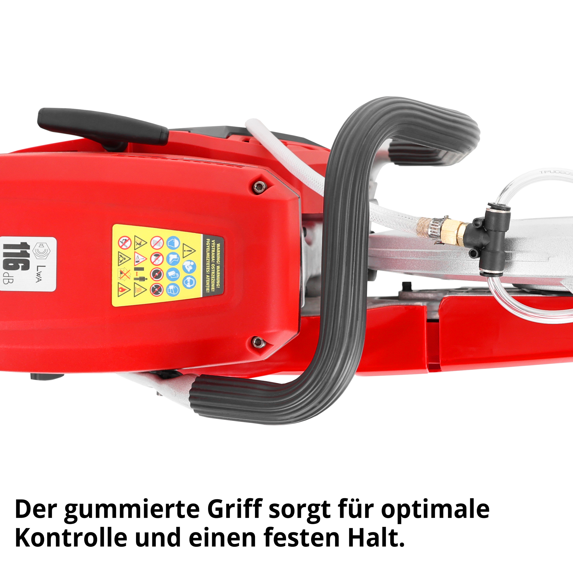 Benzin Trennschneider mit gummiertem Griff für optimale Kontrolle und festem Halt