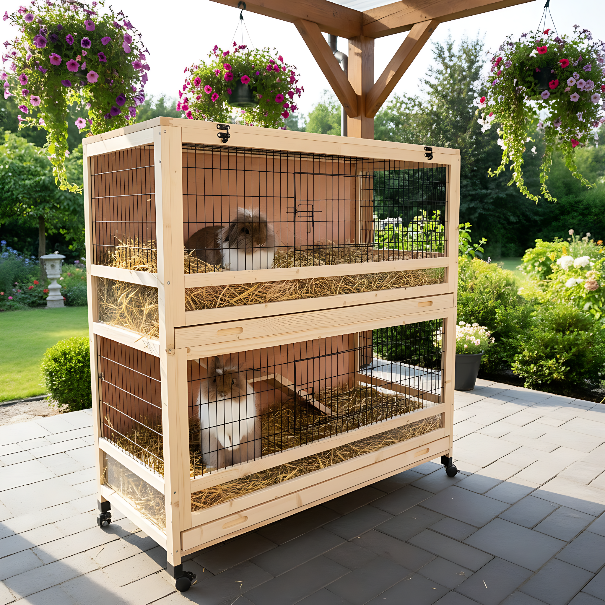 zooprinz Hasenstall Knuffel auf Rollen und Gitter zooprinz Hasenstall Knuffel auf Rollen und Gitter