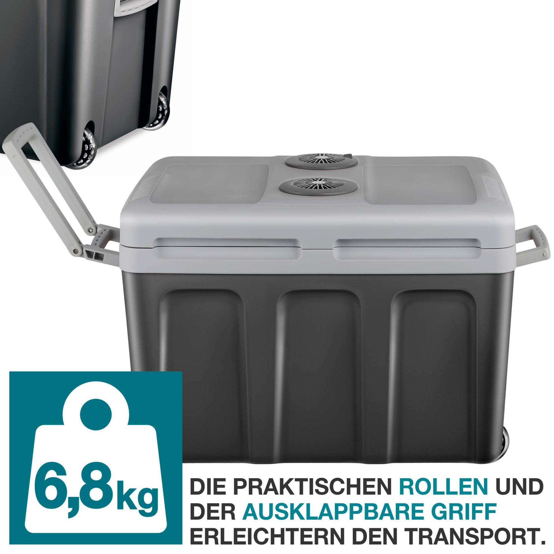 TOM Kühlbox CB-400; mit Rollen und ausklappbarem Griff