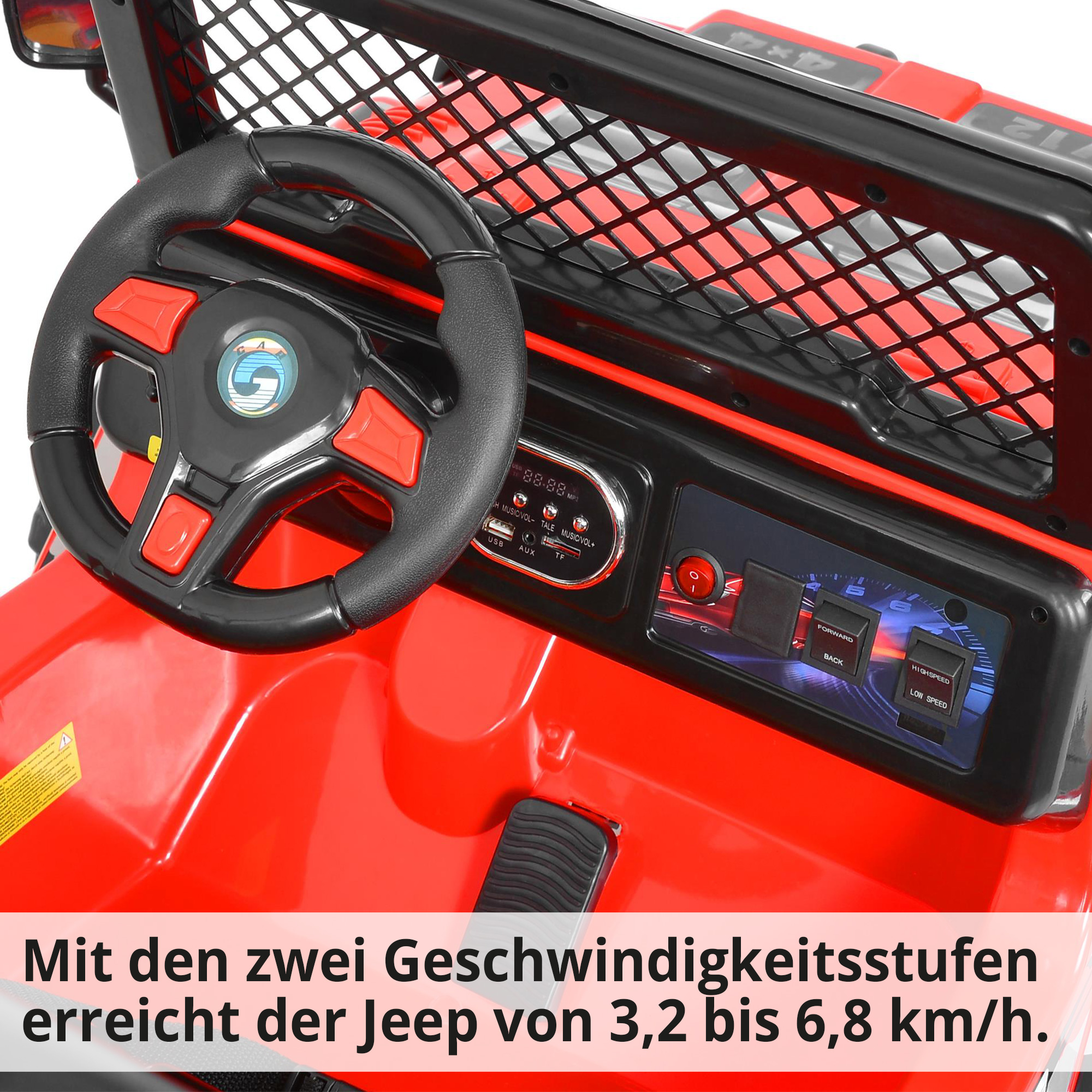 HECHT Kinder Elektroauto Jeep 56185 mit mehreren Gängen