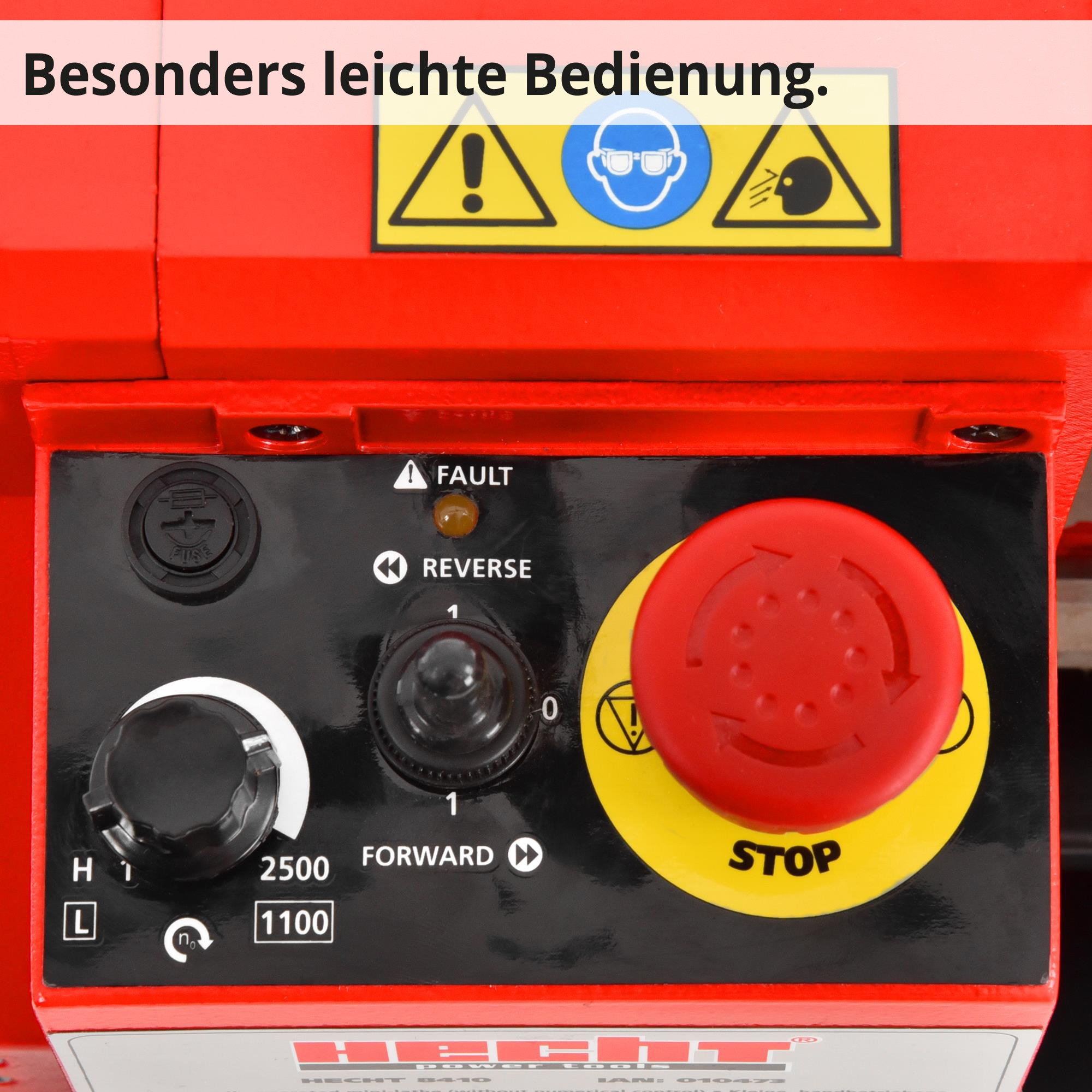 HECHT 8410 Mini Drehbank; Besonders leichte Bedienung