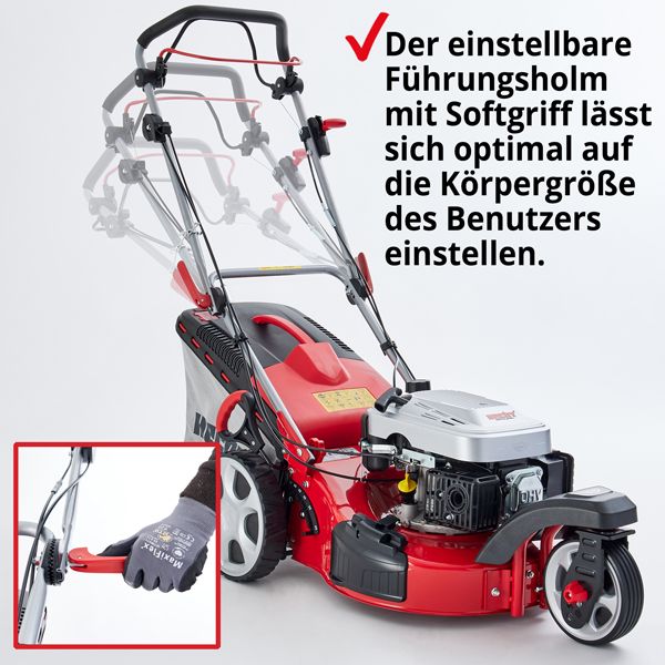 HECHT 3-Rad Benzin Rasenmäher »5483 SW« Benzin Rasenmäher mit verstellbarem Griff