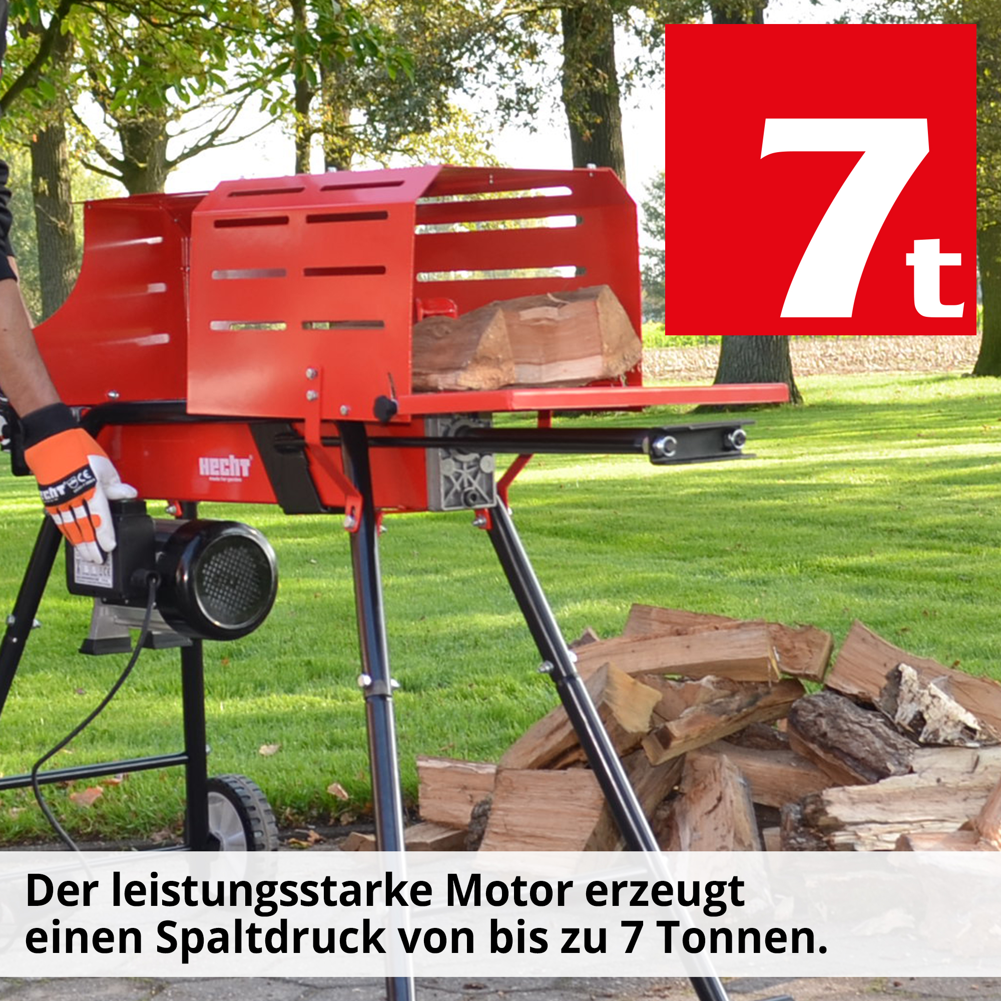 HECHT Hydraulikspalter 676 Hydraulikspalter mit hohem Spaltdruck