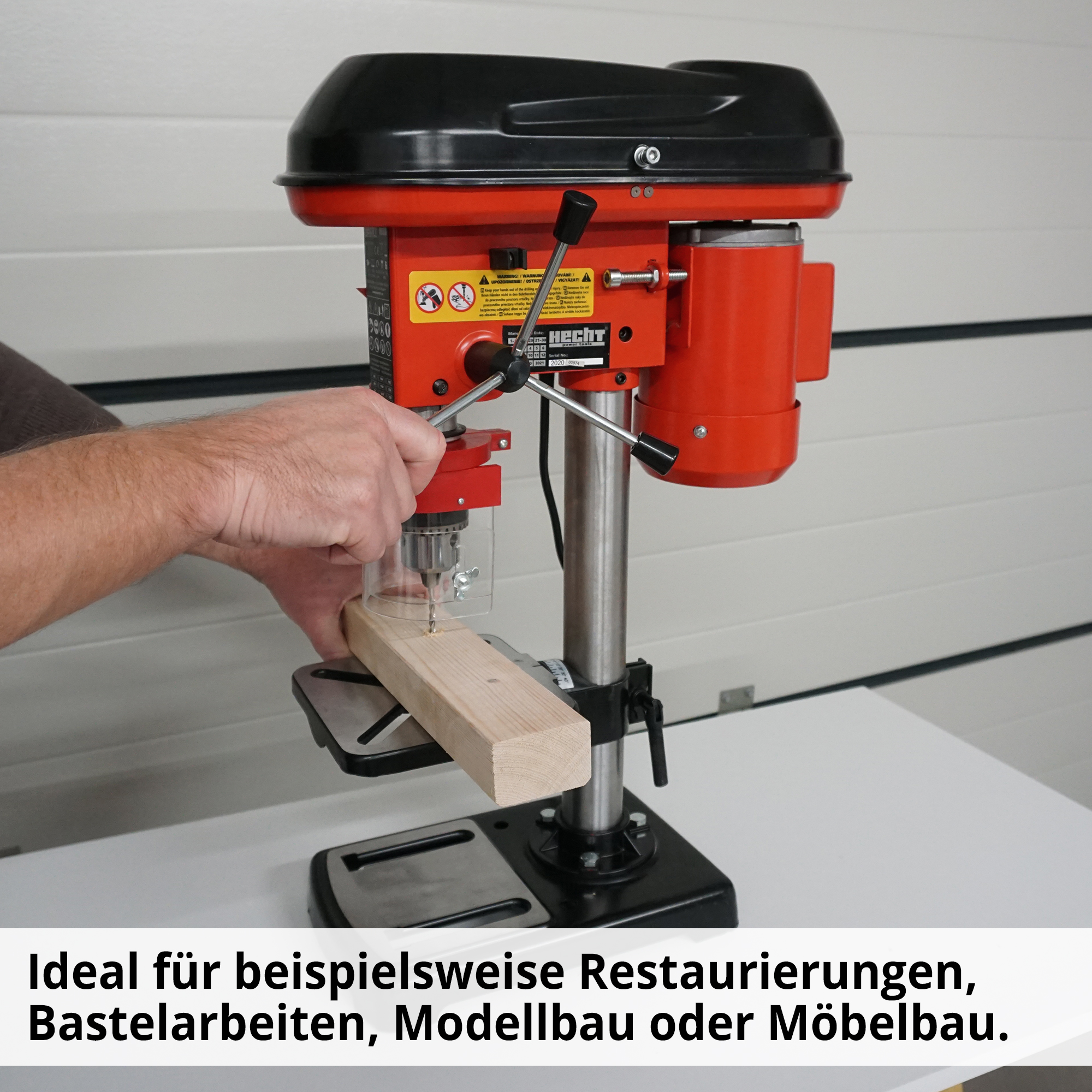 HECHT 1055 Standbohrmaschine; Ideal für beispielsweise Restaurierungen, Bastelarbeiten, Modellbau oder Möbelbau