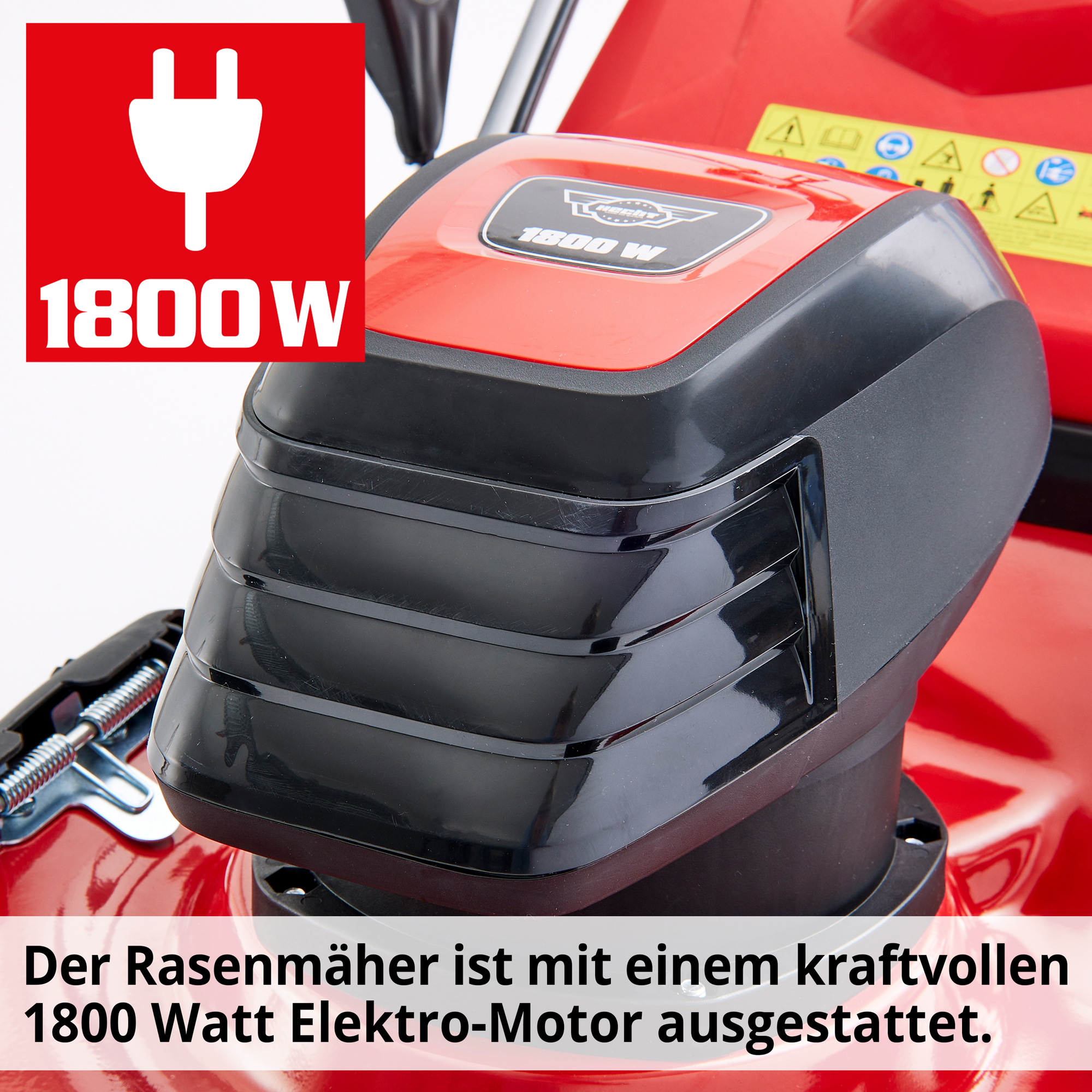 Elektro Rasenmäher mit einem leistungsstarke 1800 Elektro Motor 