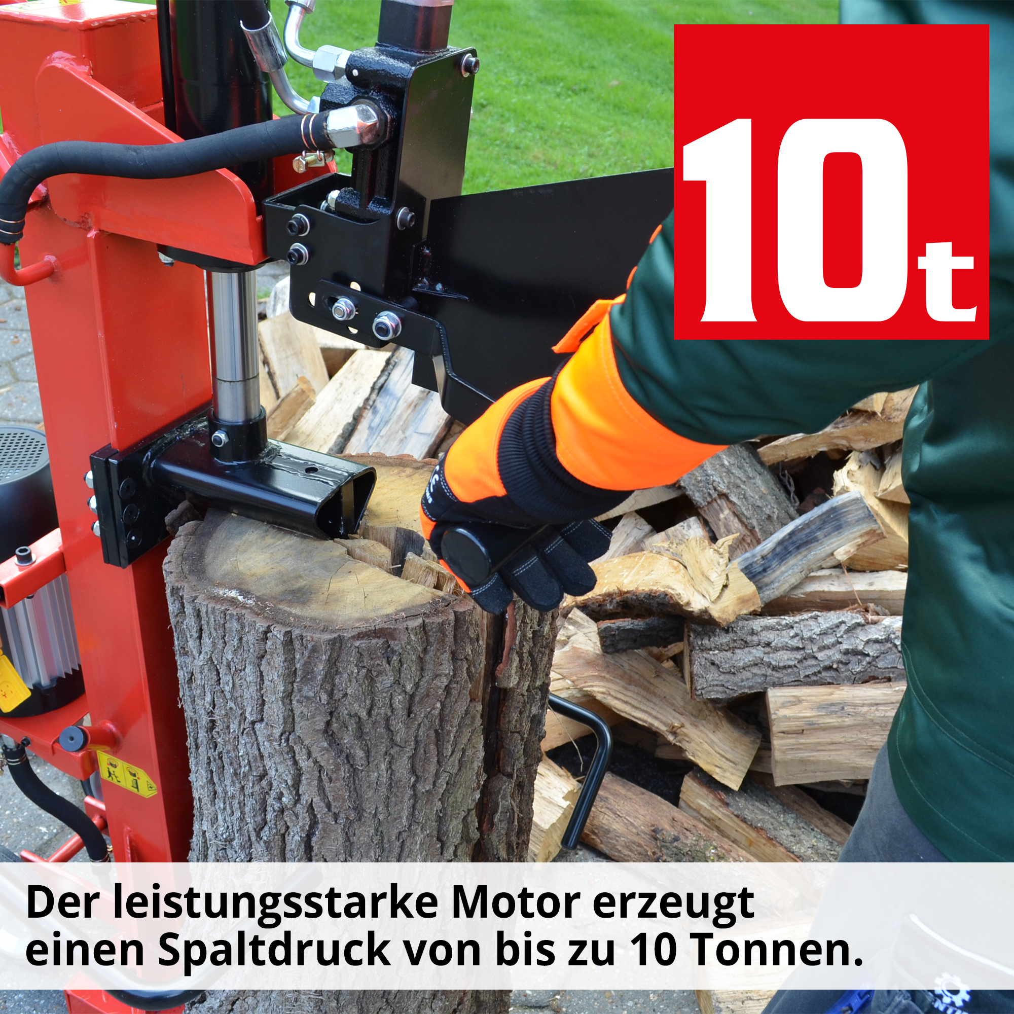 Holzspalter; 10 Tonnen Spaltdruck