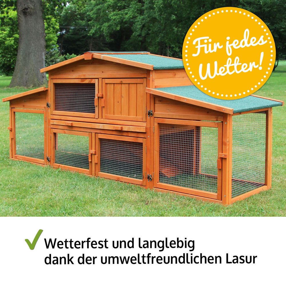 zooprinz Hasenstall König XXL Wetterfest umweltfreundliche Lasur