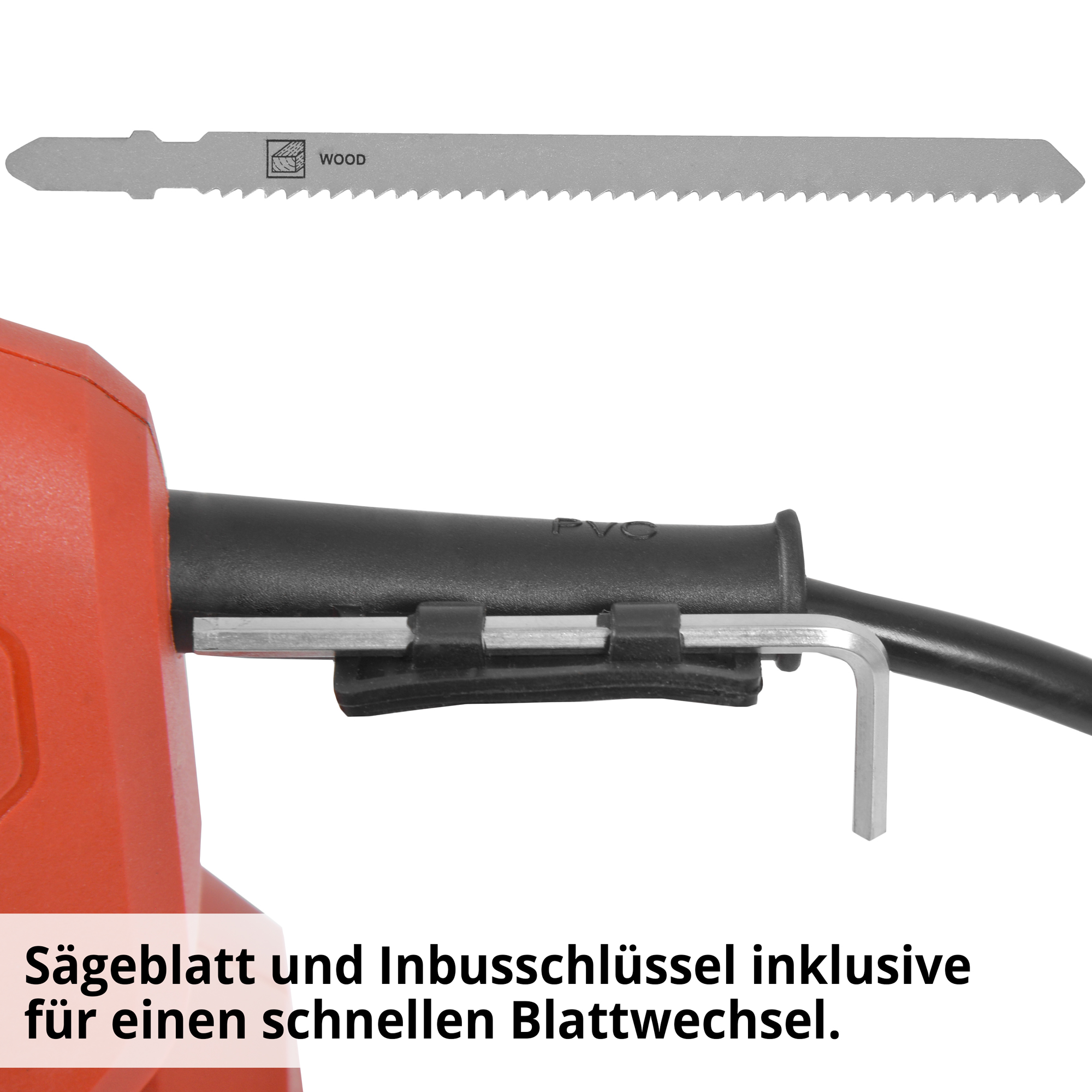 HECHT 1541 Stichsäge; Sägeblatt und Inbusschlüssel inklusive für einen schnellen Blattwechsel