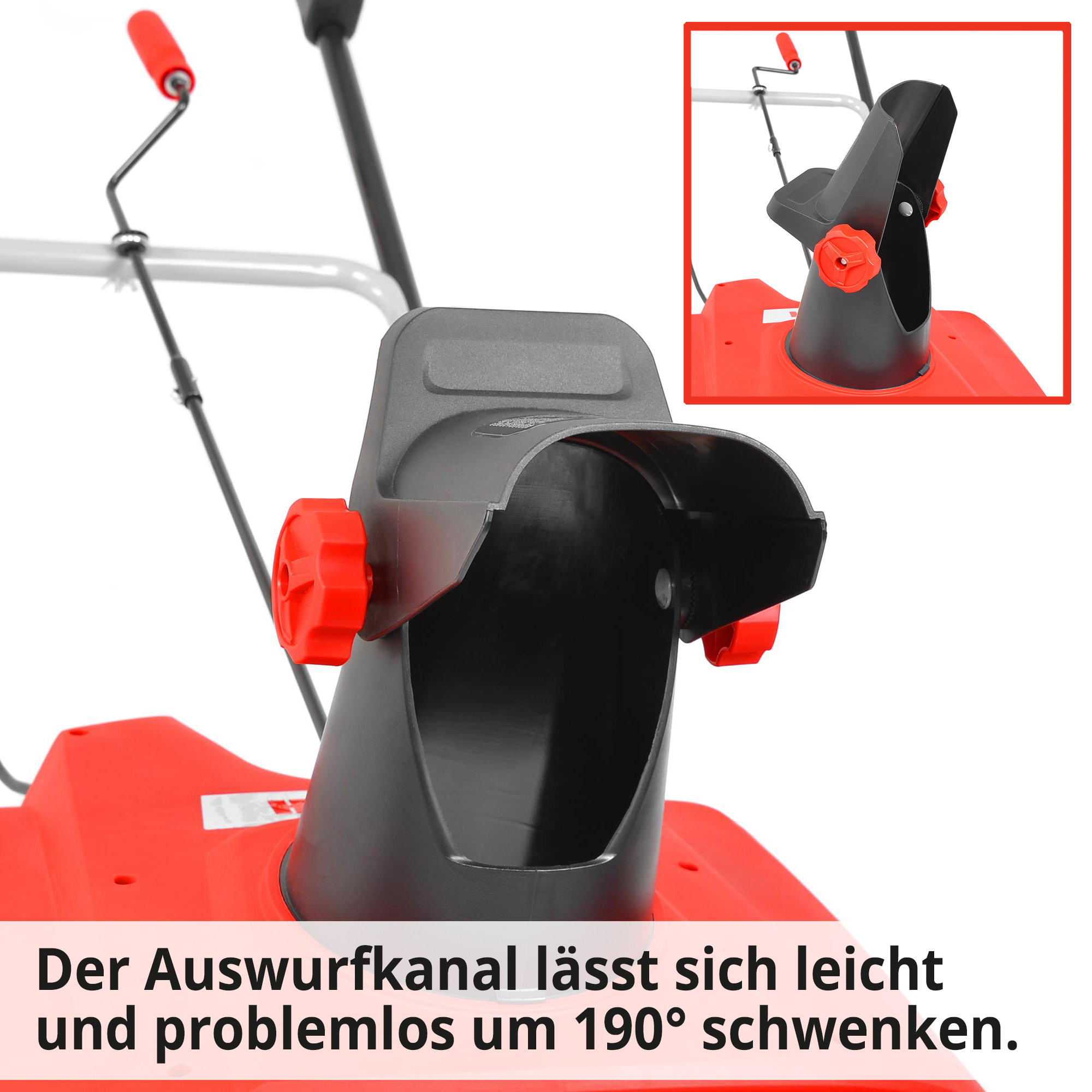 Elektro-Schneefräse mit 190 Grad Schwenkfunktion 