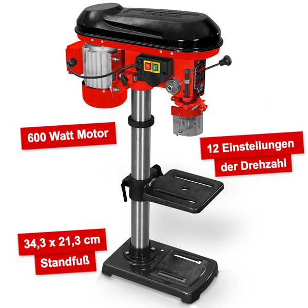 HECHT Standbohrmaschine »1063« Standbohrmaschine mit anpassbarem Standfuß