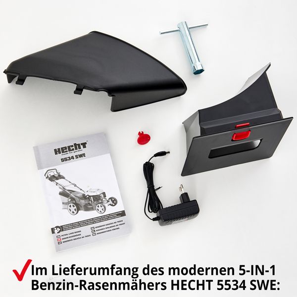 HECHT Benzin Rasenmäher »5534 SWE« Benzin Rasenmäher Lieferumfang