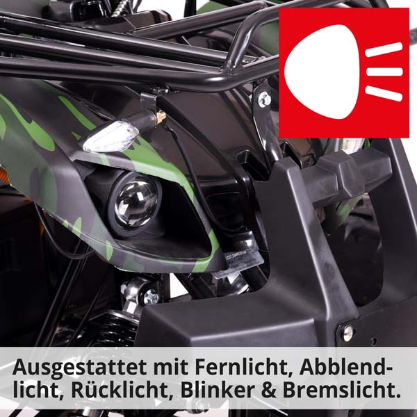 Hecht 56155 HURON - Ausgestattet mit Fernlicht, Abblendlicht, Rücklicht, Blinker und Bremslicht