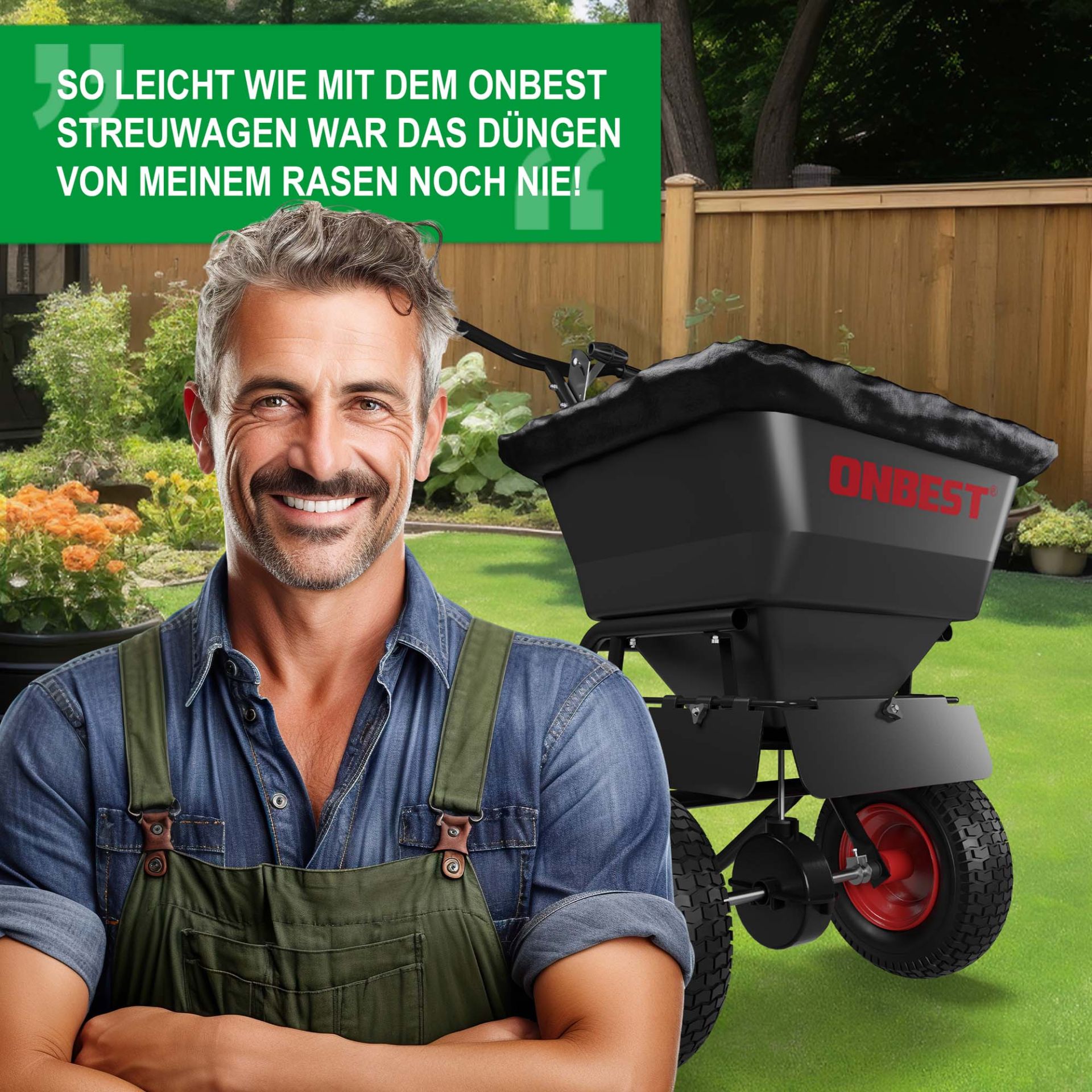 Streuwagen - Ganz einfaches düngen von Rasen