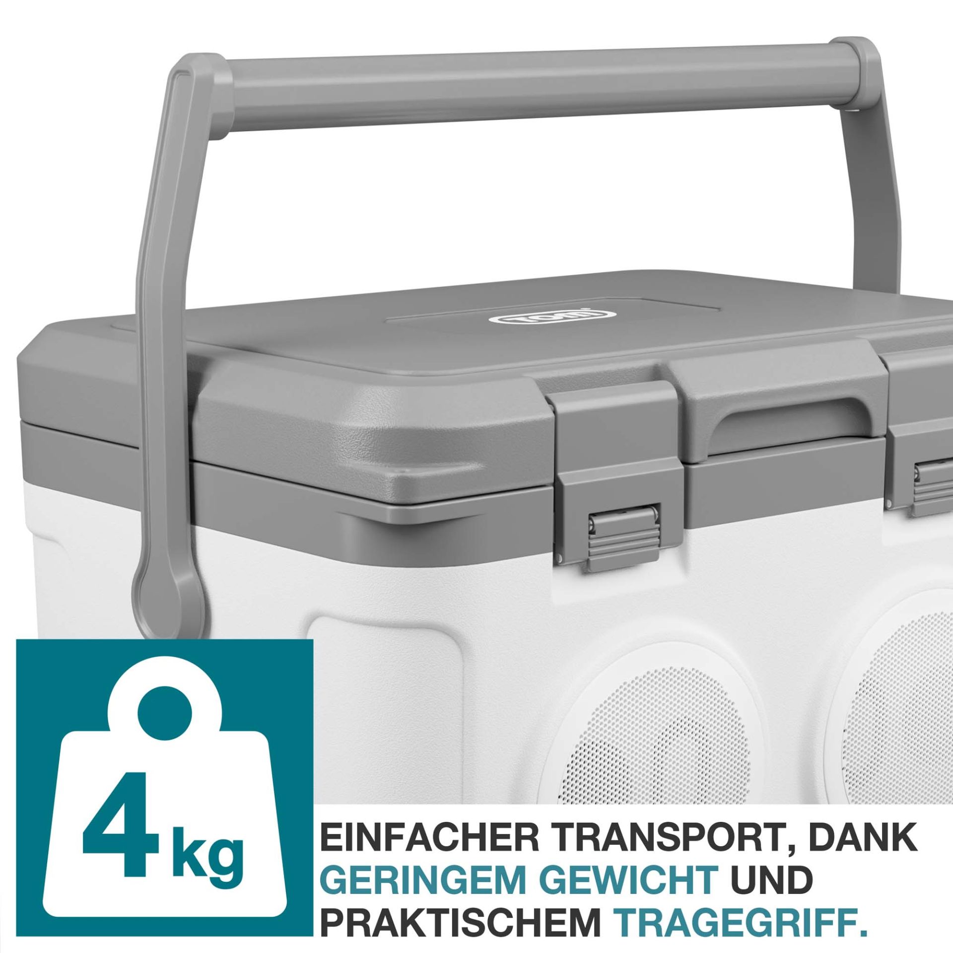 TOM Musikkühlbox CB-210; 4 Kilogramm geringes Gewicht und praktischer Tragegriff