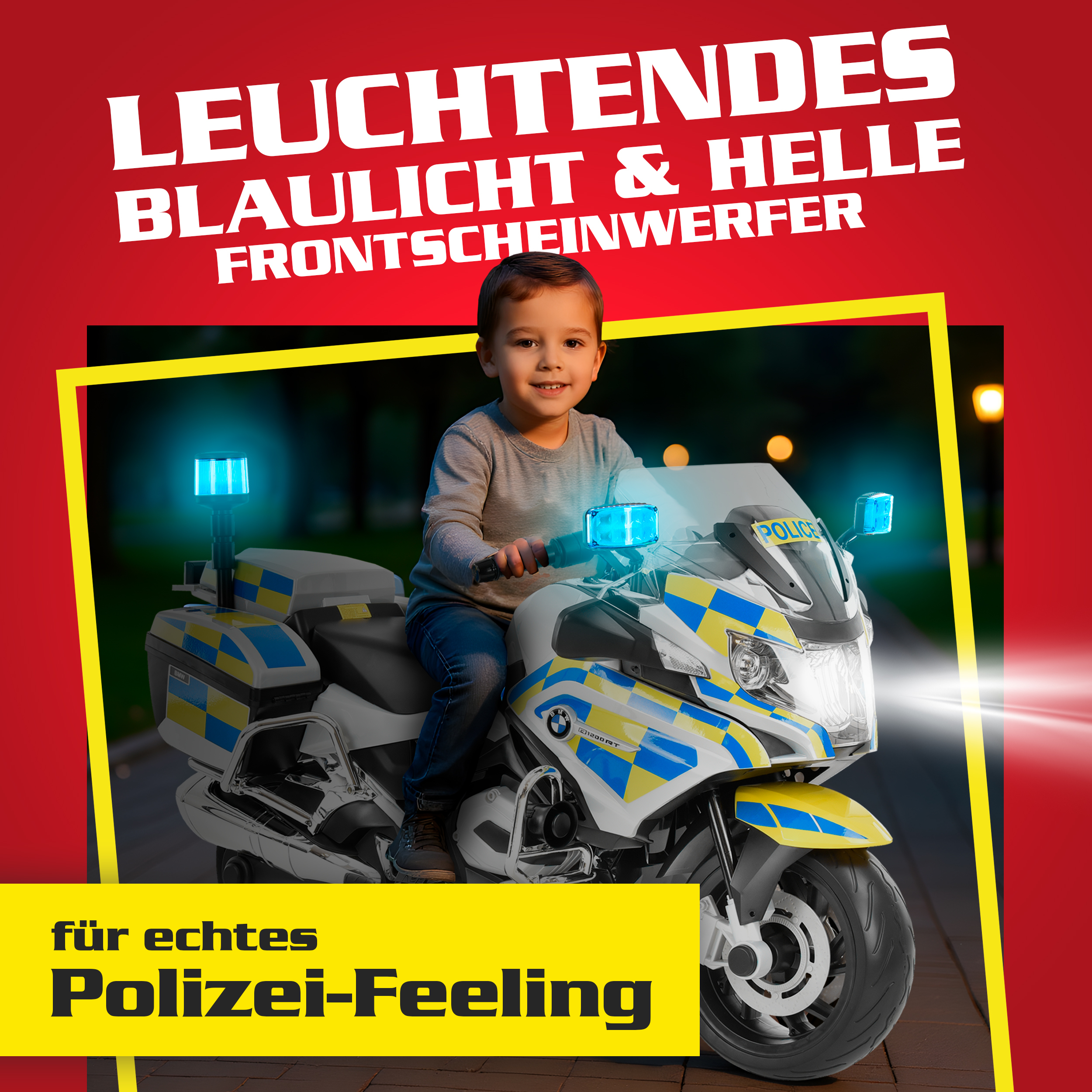 Elektro Kindermotorrad für 3 bis 8 Jahre – belastbar bis 30 kg, sicher und stabil