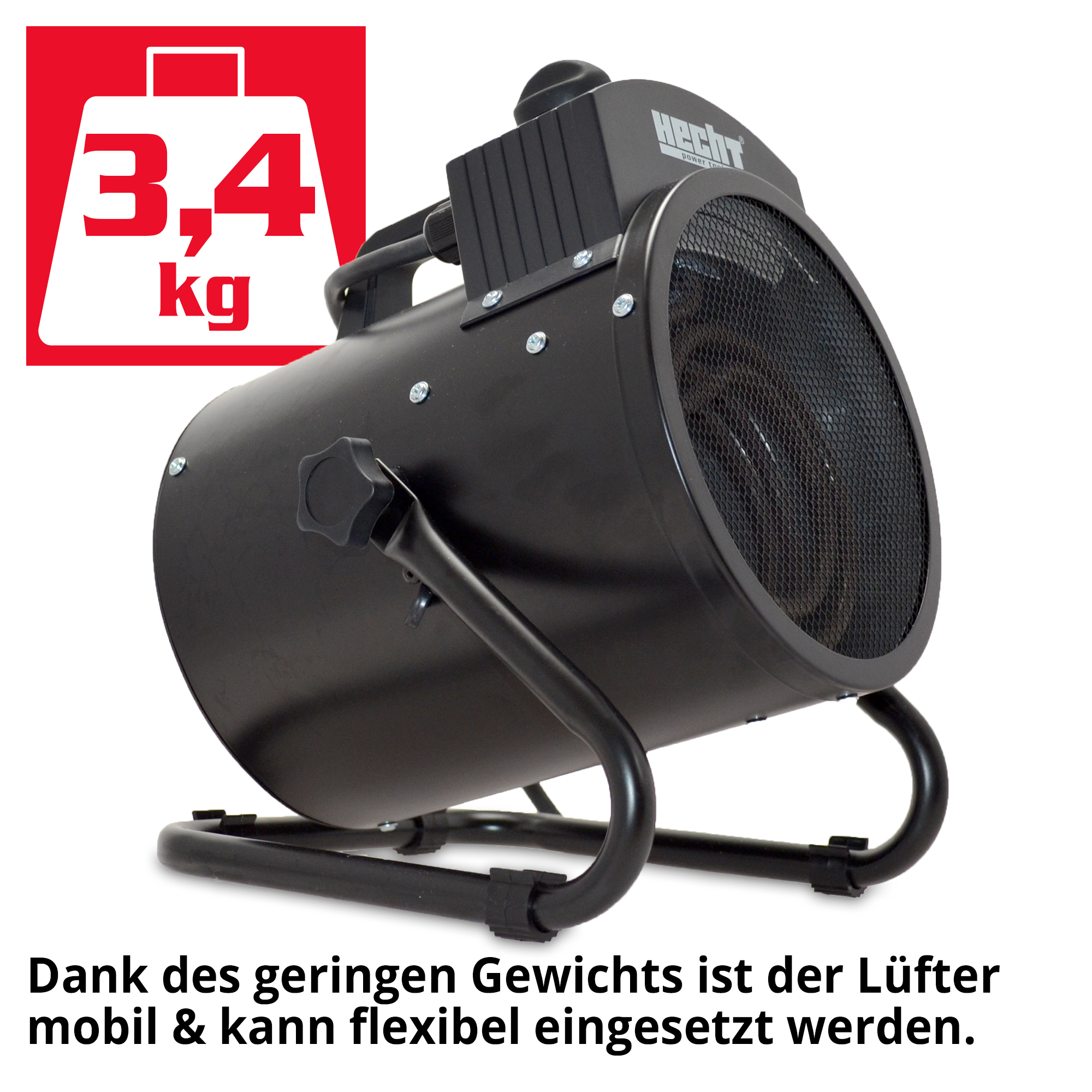 HECHT Elektro Heizlüfter »3329« Elektro Heizlüfter mit geringem Gewicht