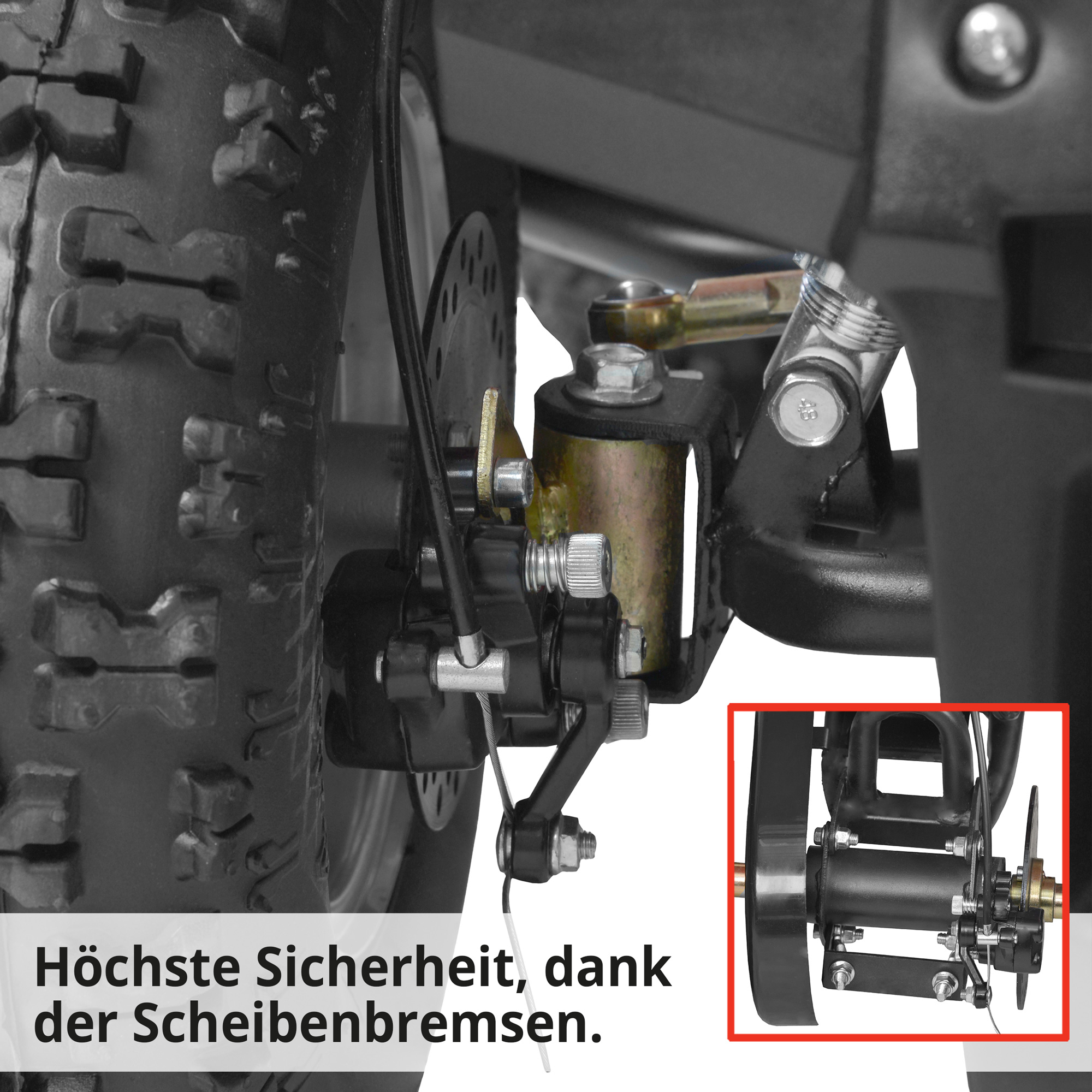 Quad; Sichere Scheibenbremse