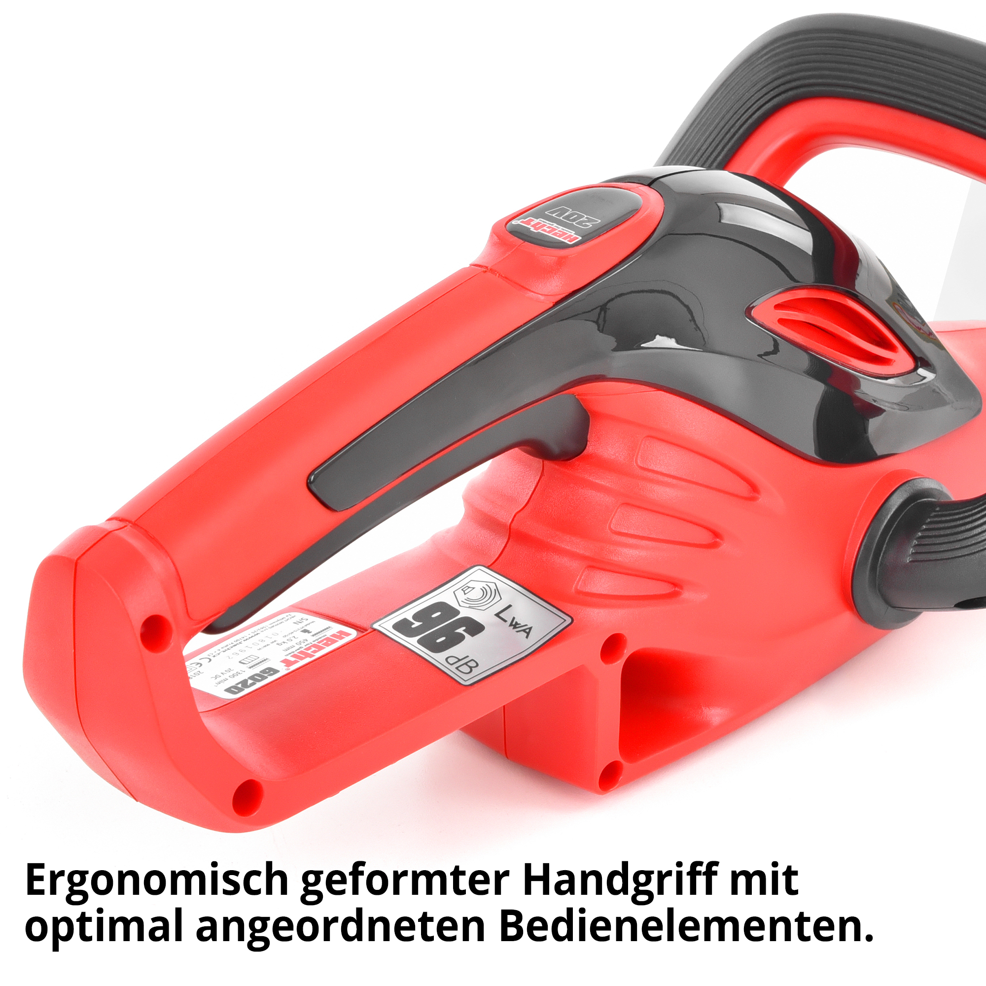 Akku-Heckenschere mit ergonomischem Griff für schnelles schneiden 