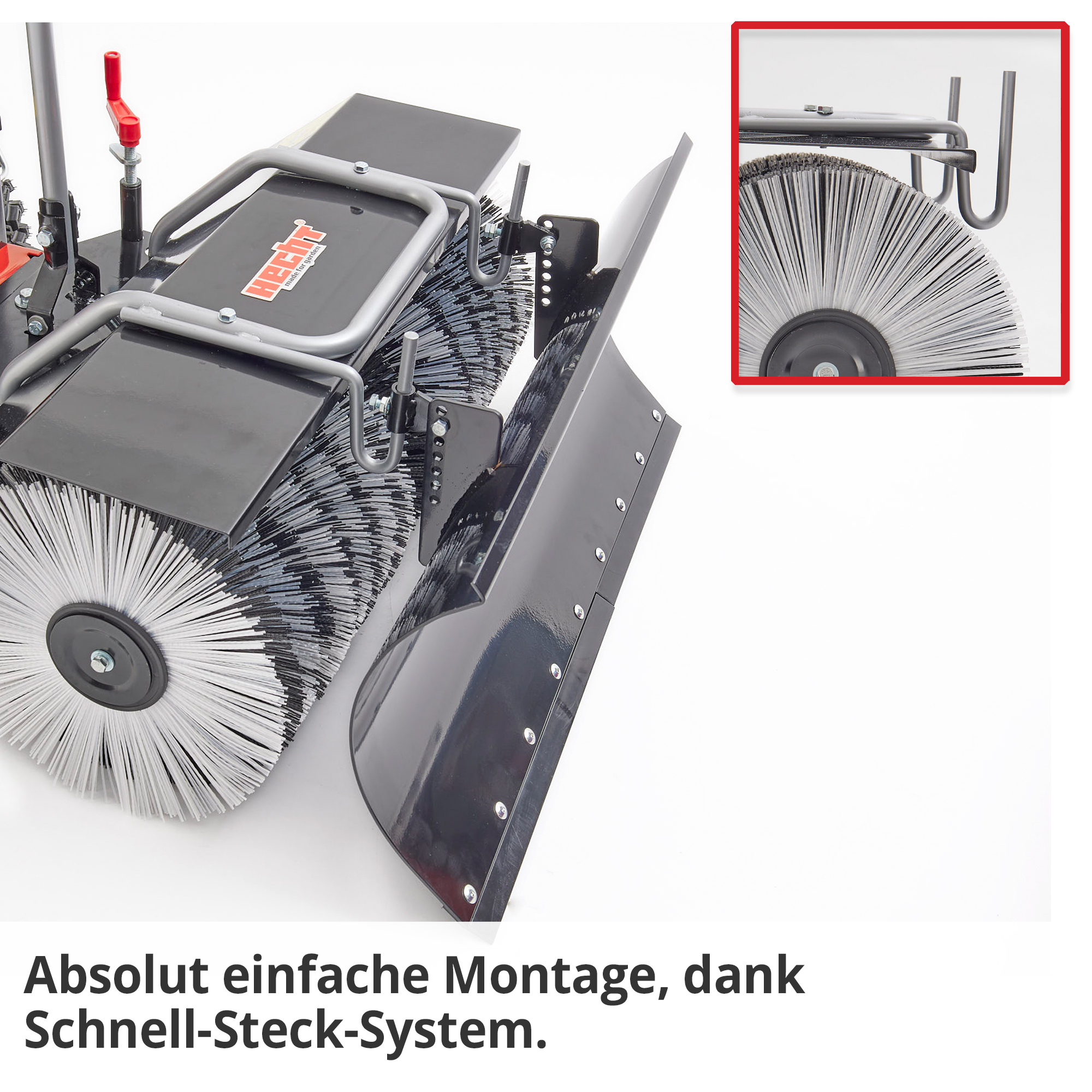 Absolut einfache Montage dank Schnell-Steck-System