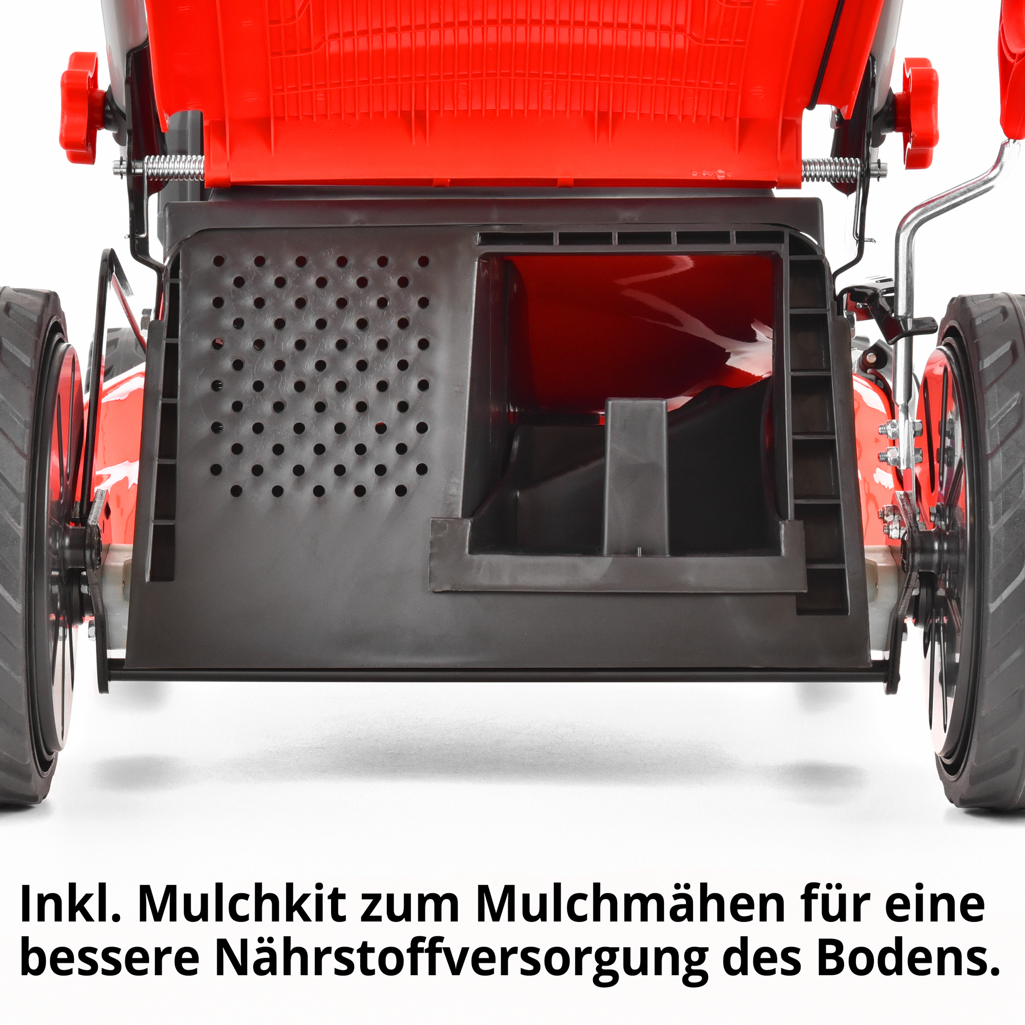 Rasenmäher Benzin Mulchkit Heckauswurf Tunnel Einsatz Mulchkeil Kunststoff (Dieses Bild wurde mit Hilfe von KI generiert.)