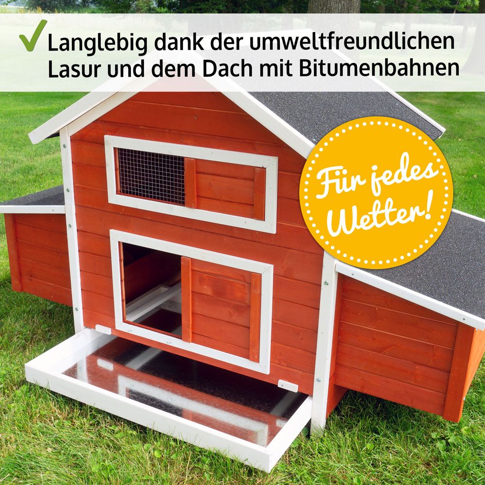 Hühnervoliere Betty Rot; wetterbeständig