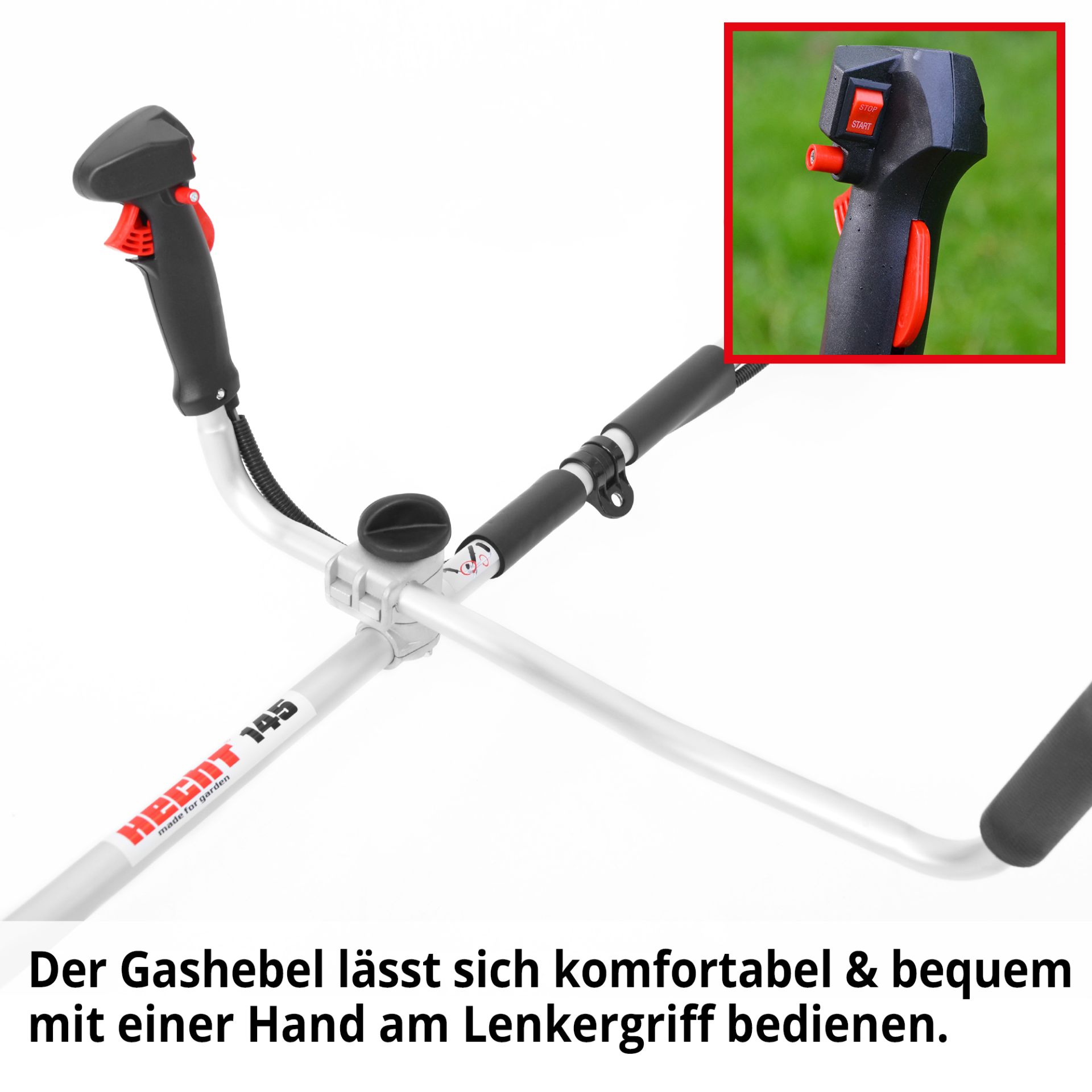 HECHT Benzin-Freischneider 145 Benzin-Freischneider mit komfortablem Gashebel